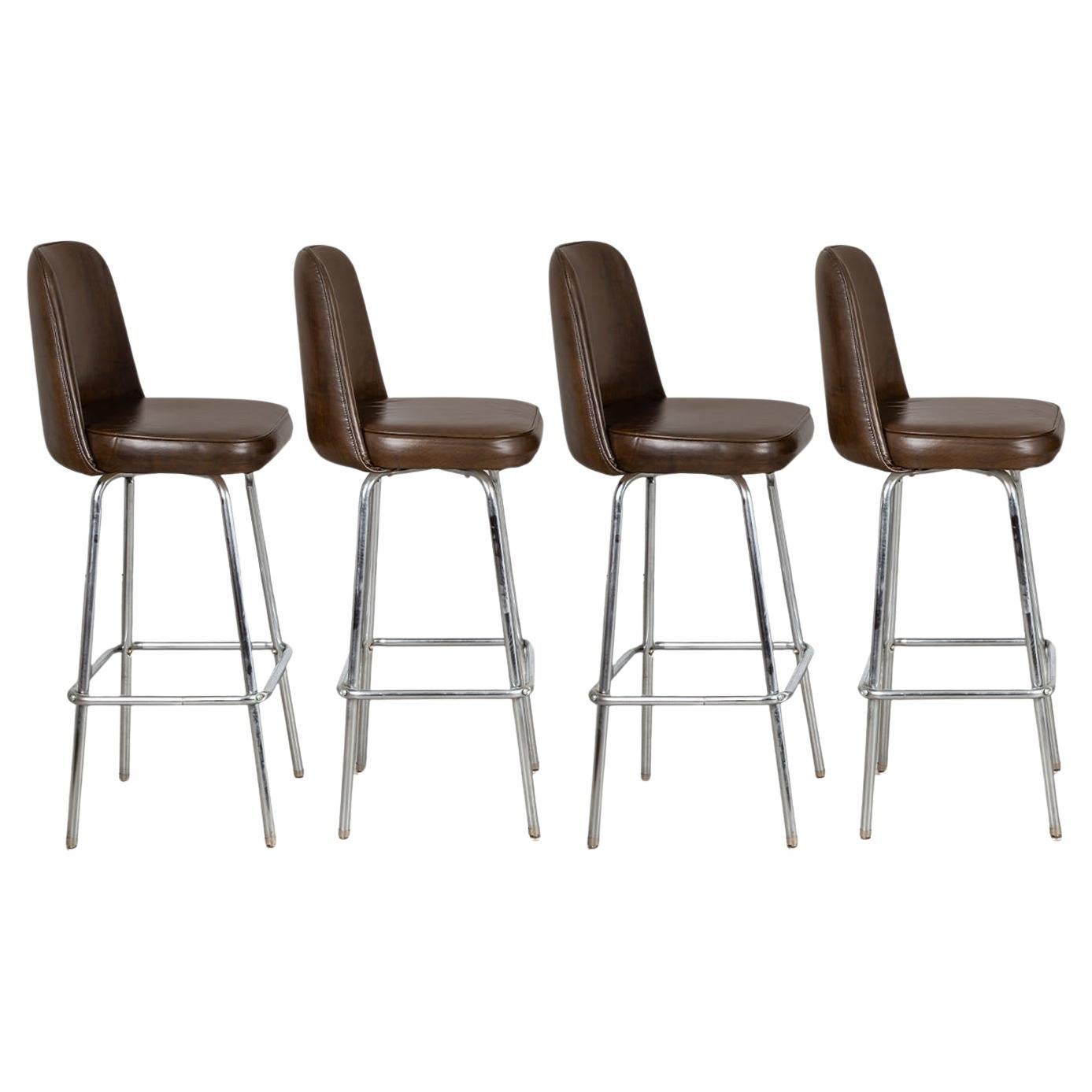 Mid-Century Vintage Swivel Bar Stools 1970s