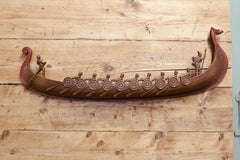Mid Century Vintage Syroco Viking Ship Wall Art