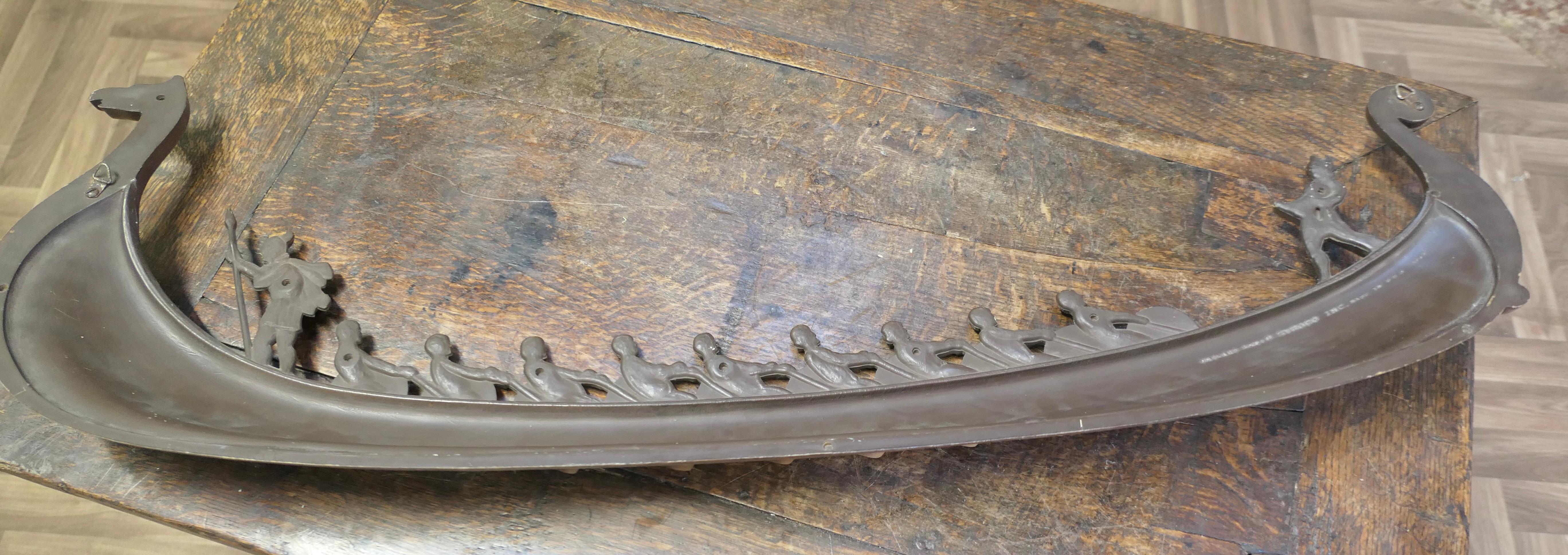 Plastique Art of Vintage By Vintage Syroco Viking Ship Wall Art en vente