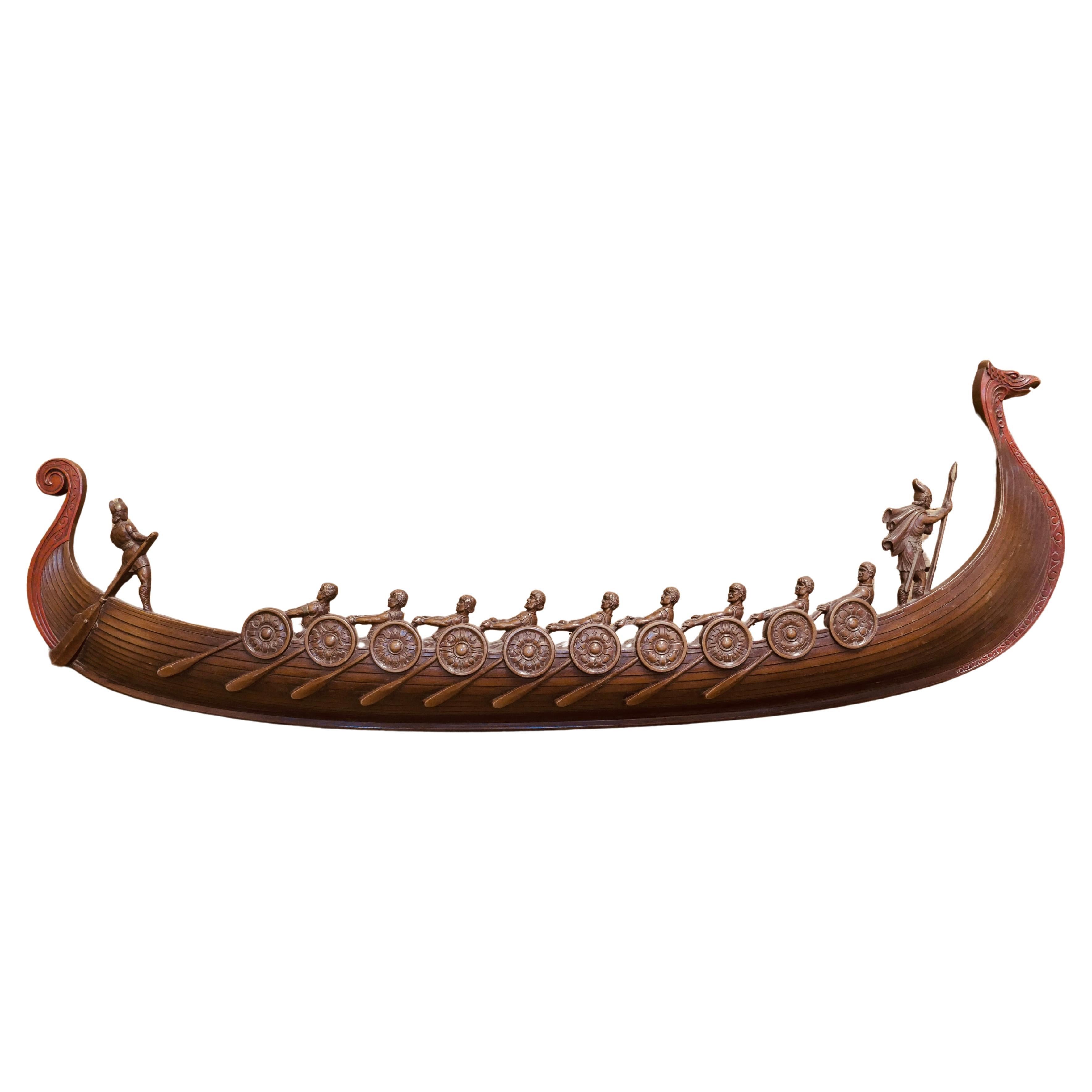 Mid Century Vintage Syroco Viking Ship Wall Art