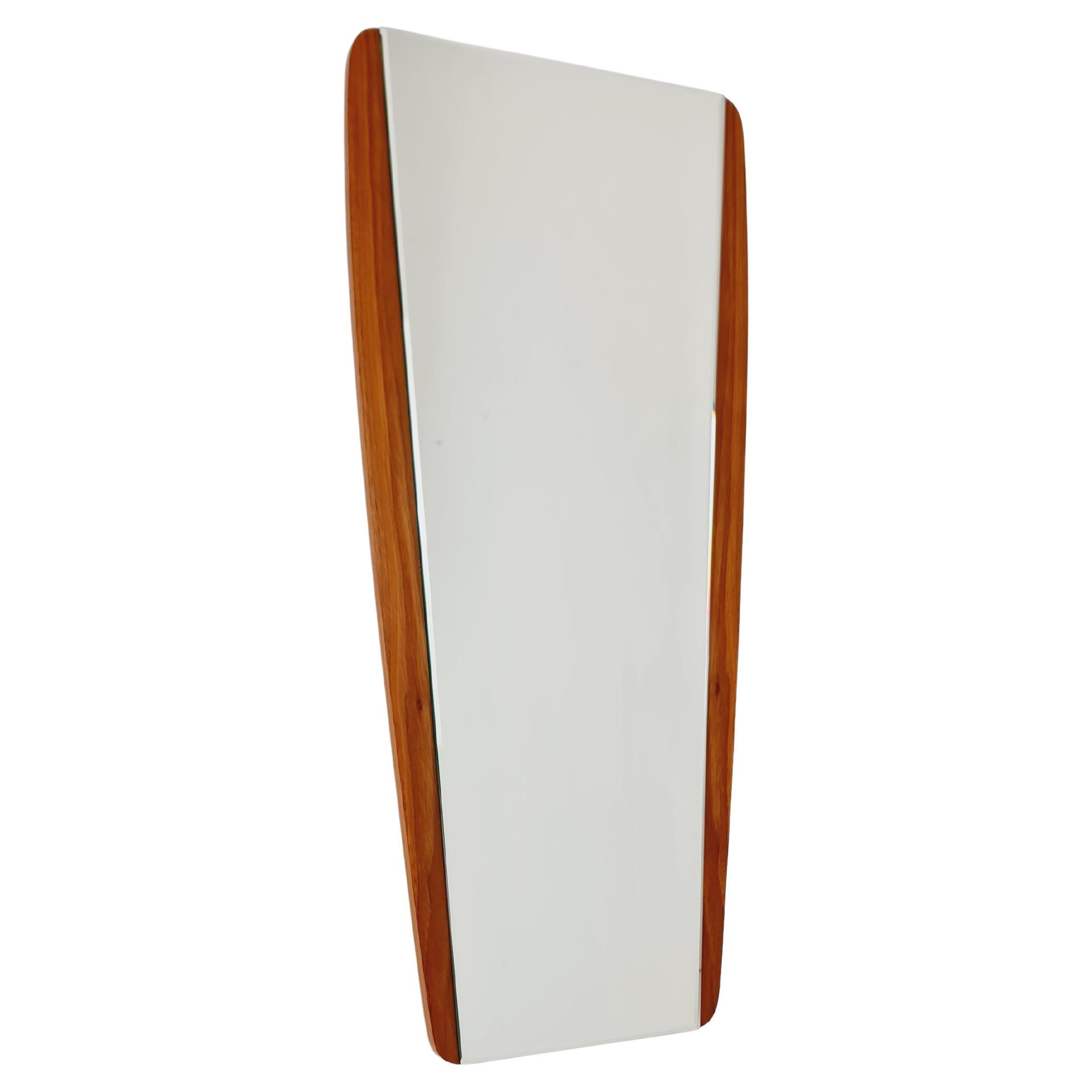 Mid century Vintage teak danish wall mirror, 1960s