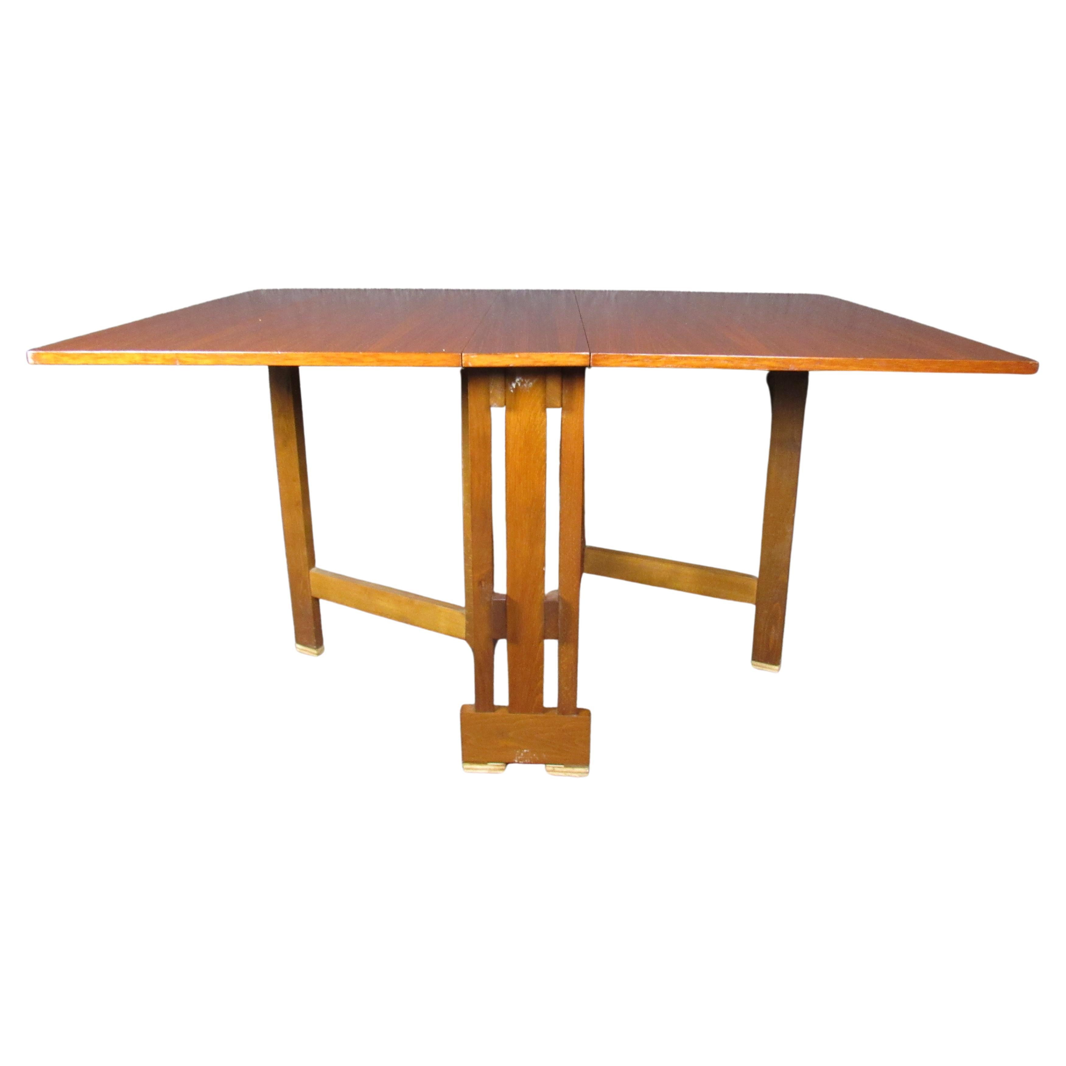 Art Deco Drop Leaf Table in WideBoard Cherrywood, Seats Six at 1stDibs