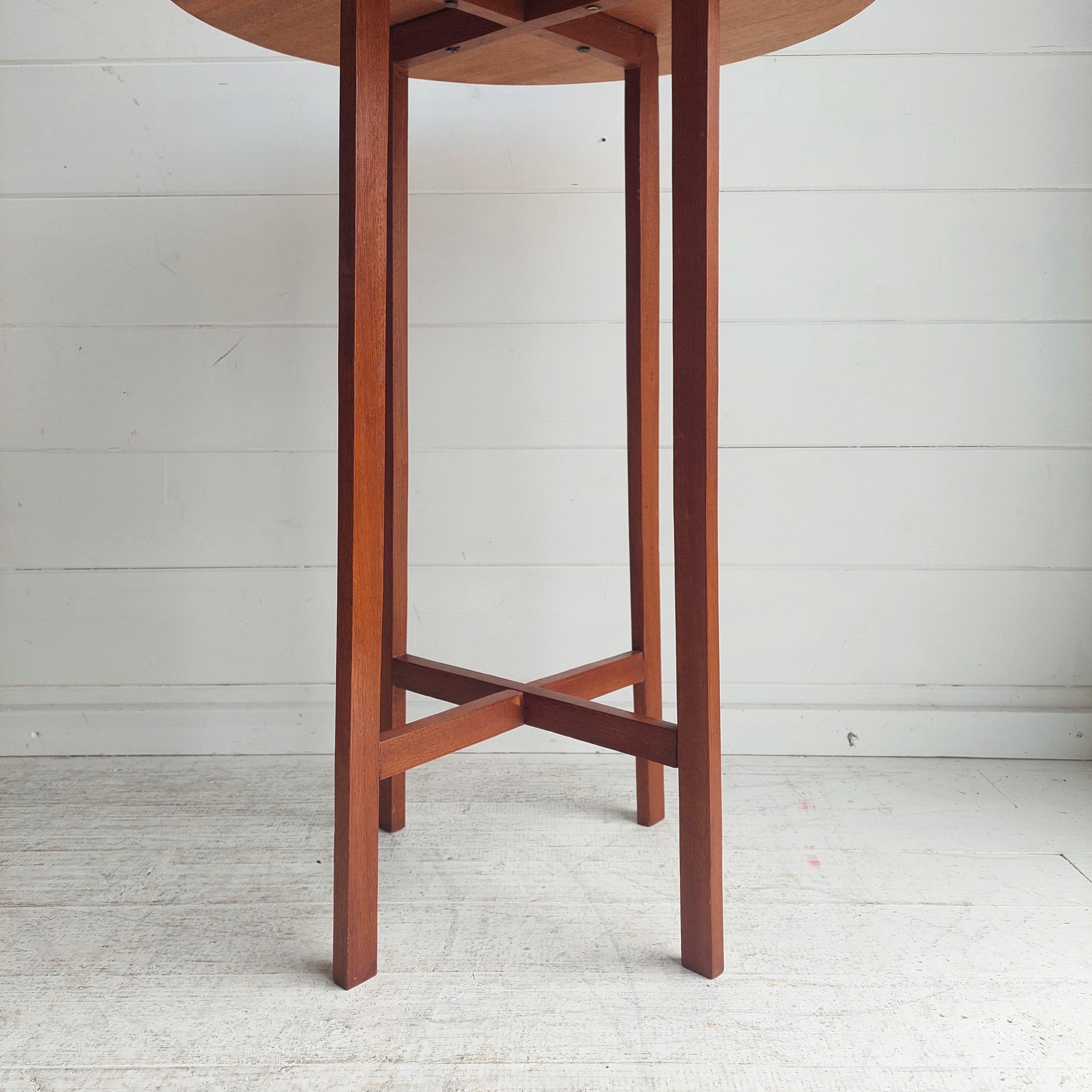 Mid century Vintage teak tall side table Poul Hundevand style, 1960s 5
