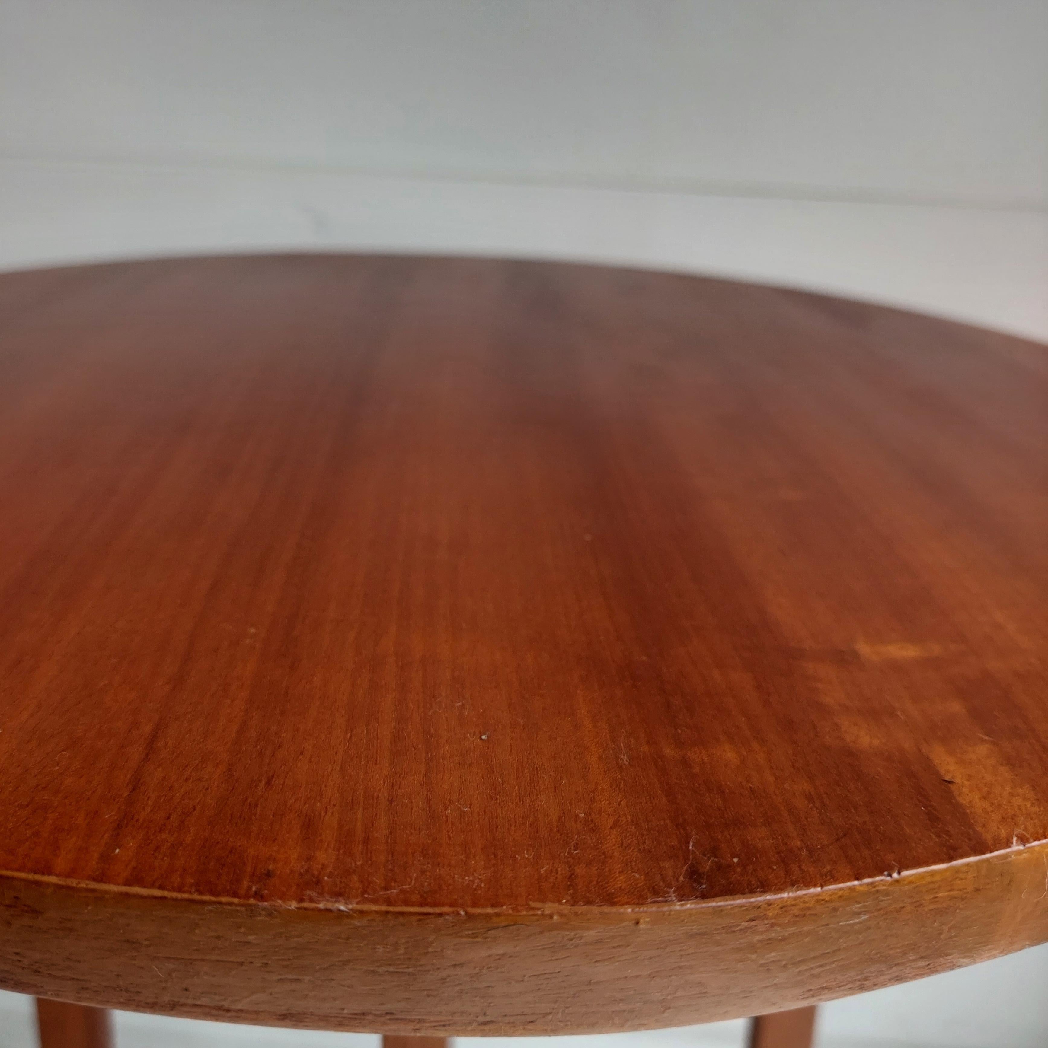 Mid century Vintage teak tall side table Poul Hundevand style, 1960s 8