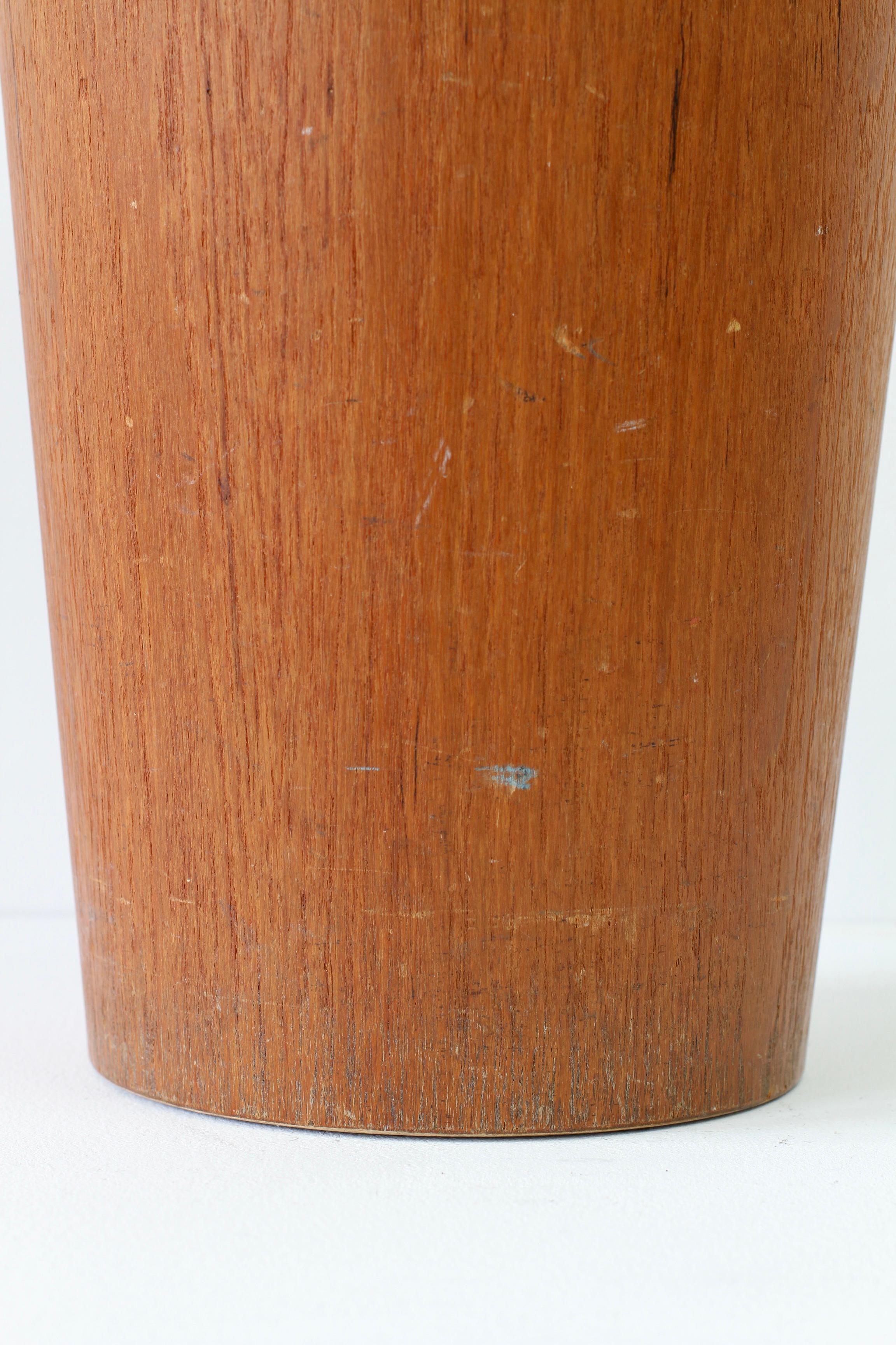 Midcentury Vintage Teak Waste Paper Basket by Martin Åberg for Servex circa 1960 5