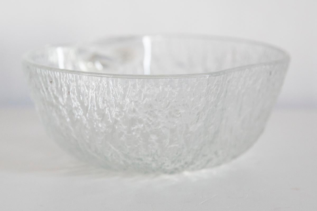 Mid Century Vintage Transparent Apple Decorative Glass Plate, Italy, 1960s For Sale 1