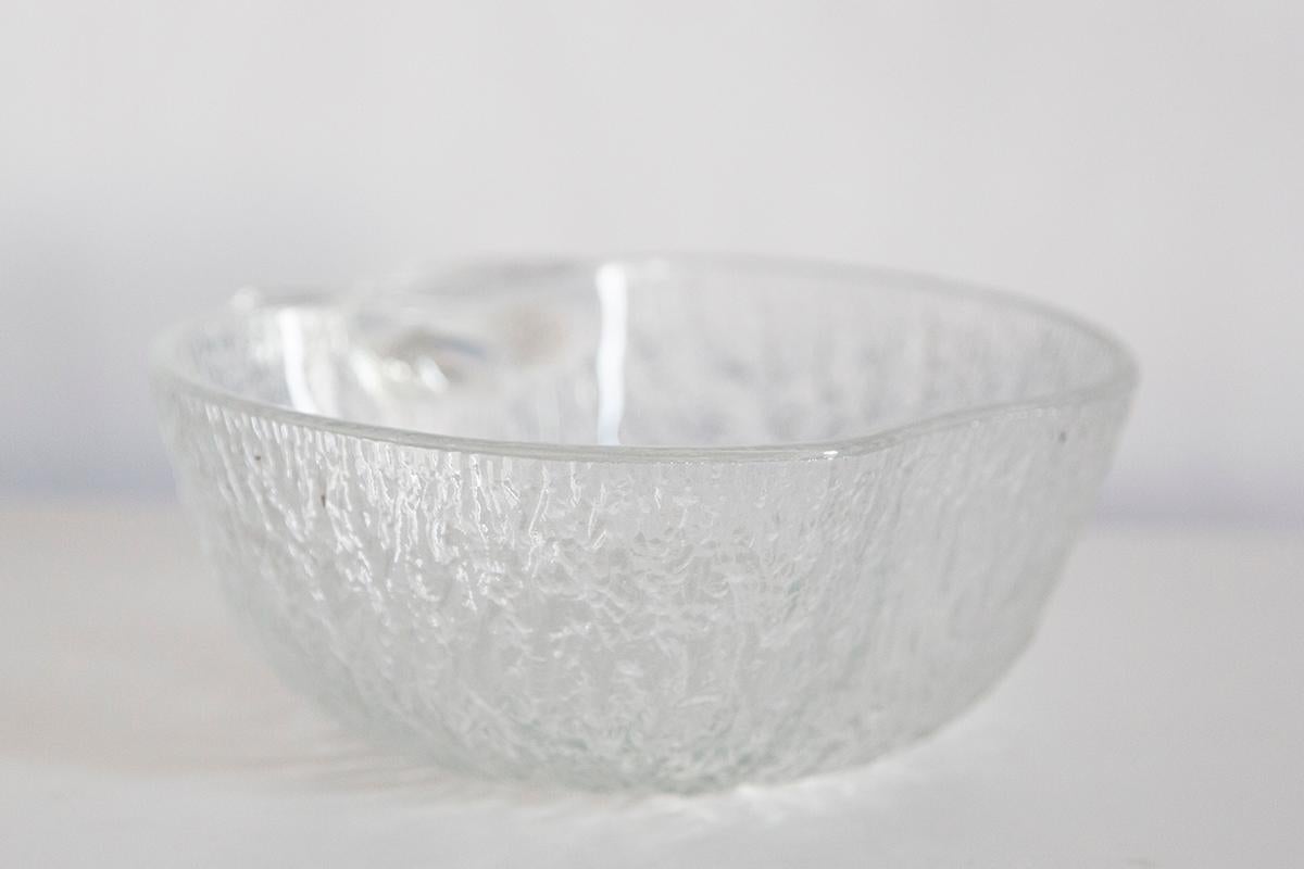Mid Century Vintage Transparent Apple Decorative Glass Plate, Italy, 1960s For Sale 2