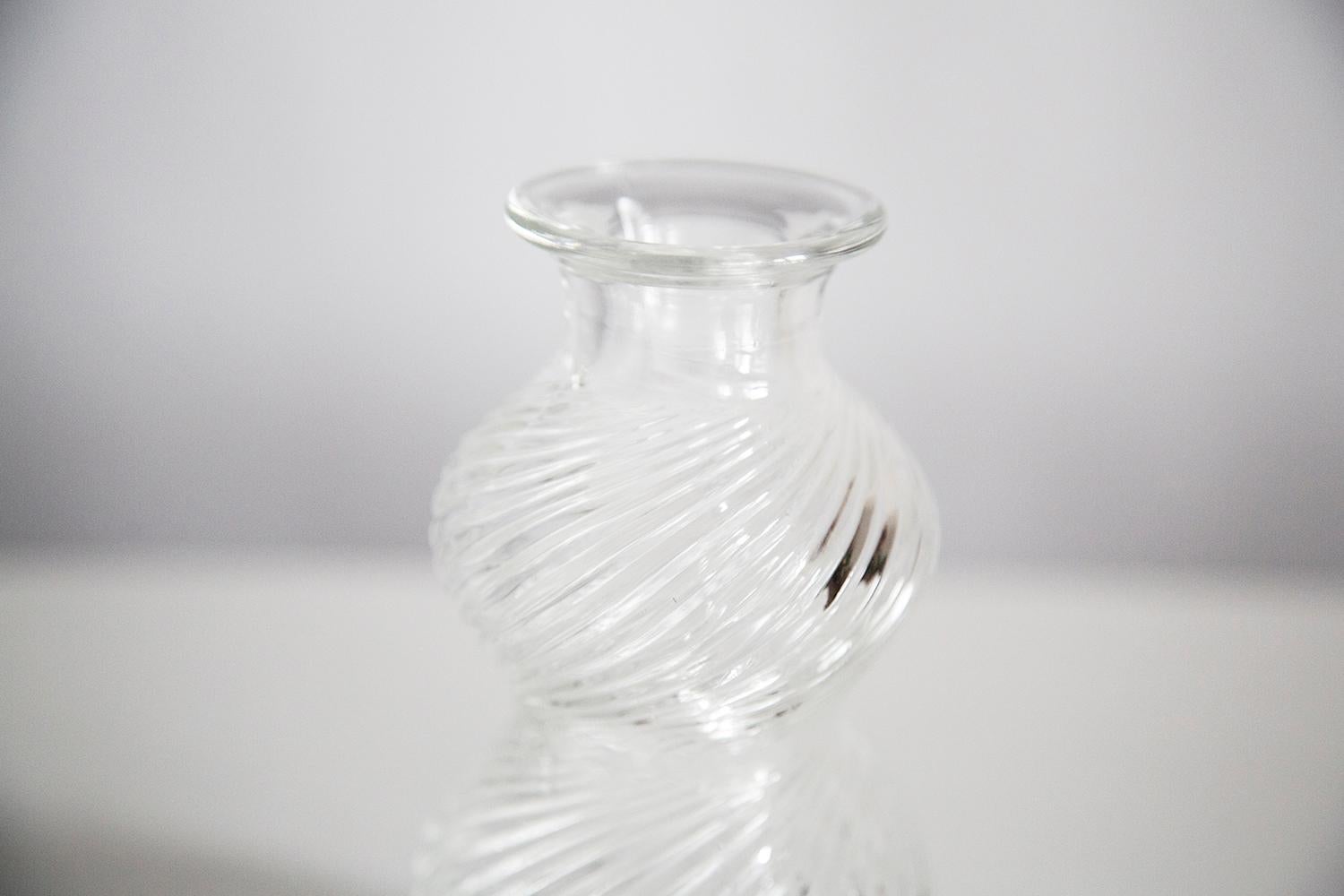 Mid Century Vintage Transparent Art Glass Small Vase, Italy, 1960s For Sale 3