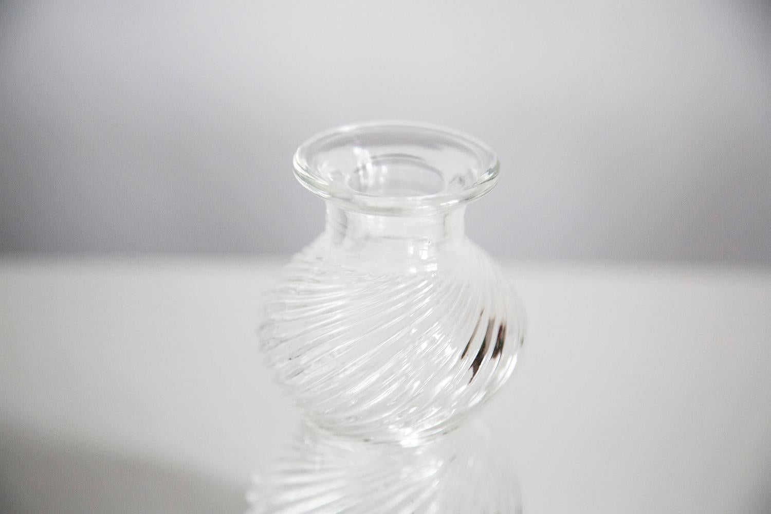 Mid Century Vintage Transparent Art Glass Small Vase, Italy, 1960s For Sale 4