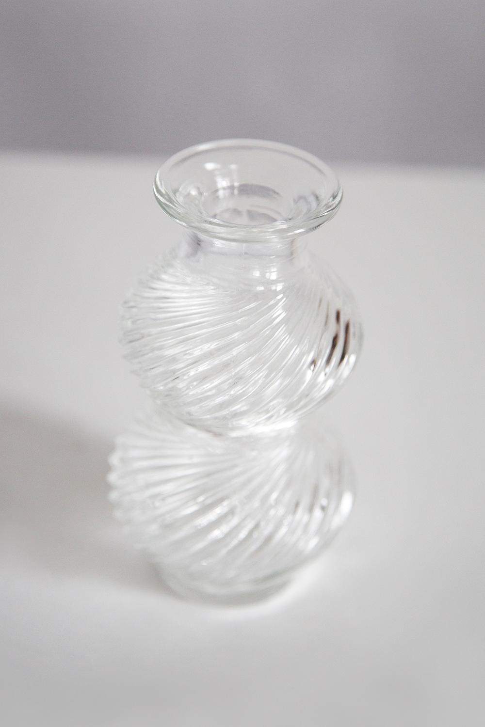 Mid Century Vintage Transparent Art Glass Small Vase, Italy, 1960s For Sale 5