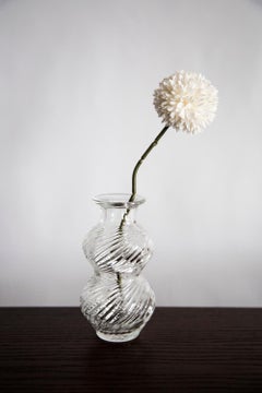 Mid Century Vintage Transparent Art Glass Small Vase, Italy, 1960s