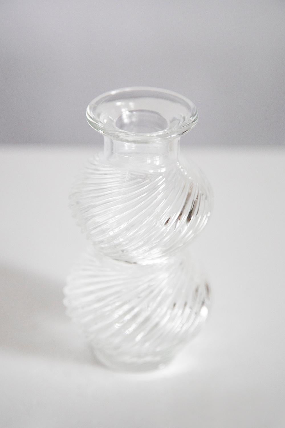 Mid Century Vintage Transparent Art Glass Small Vase, Italy, 1960s For Sale 1