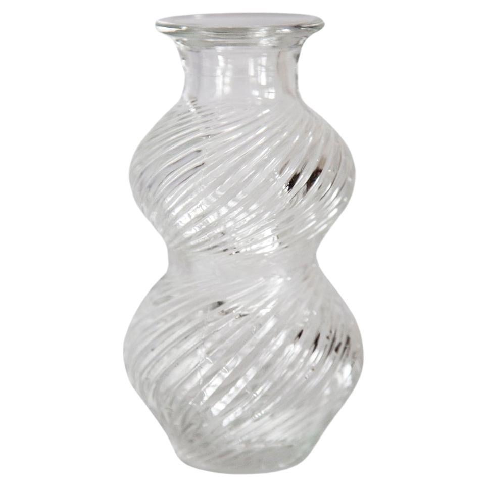 Mid Century Vintage Transparent Art Glass Small Vase, Italy, 1960s For Sale