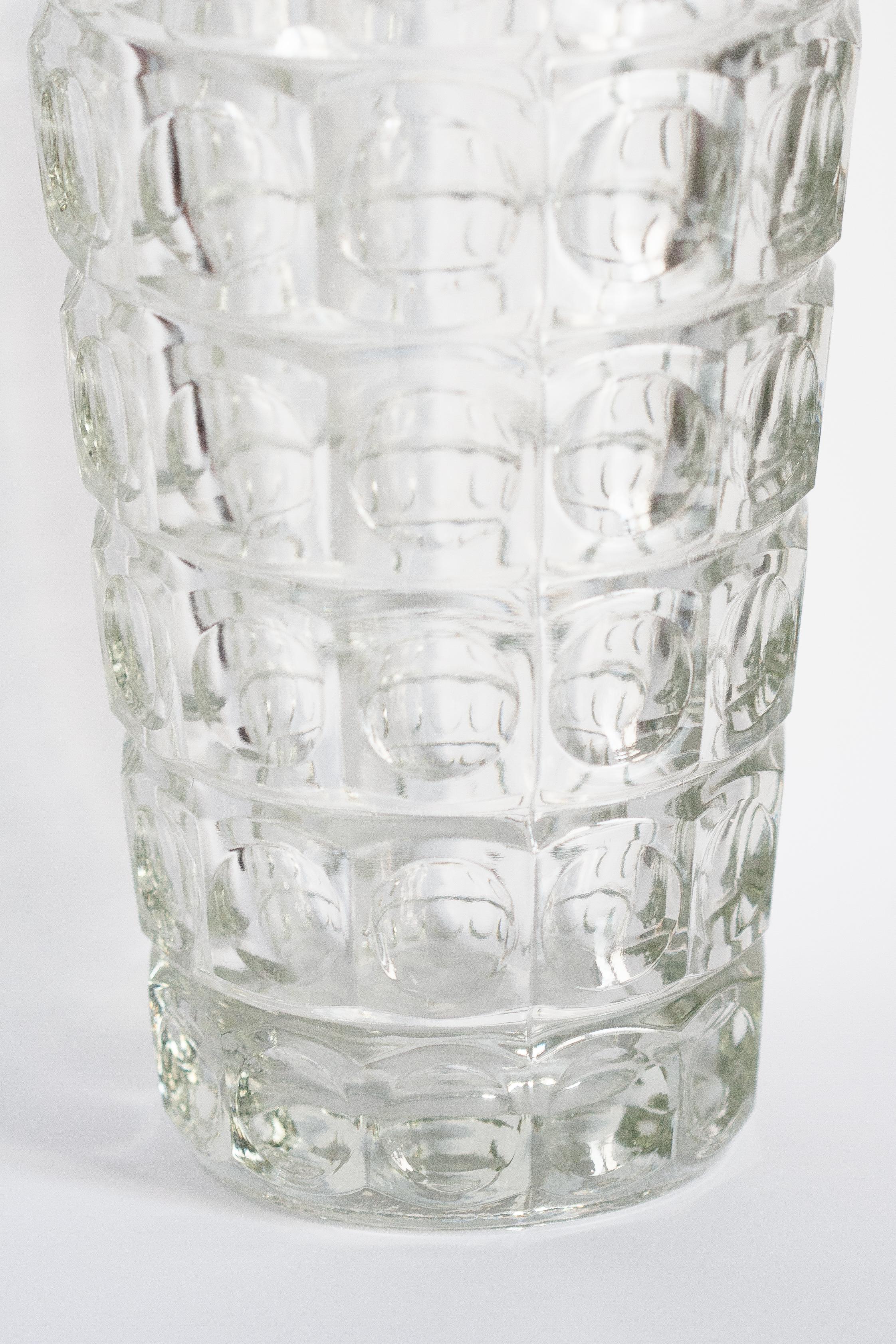Vaso in vetro artistico trasparente vintage di metà secolo, Italia, anni '60 3