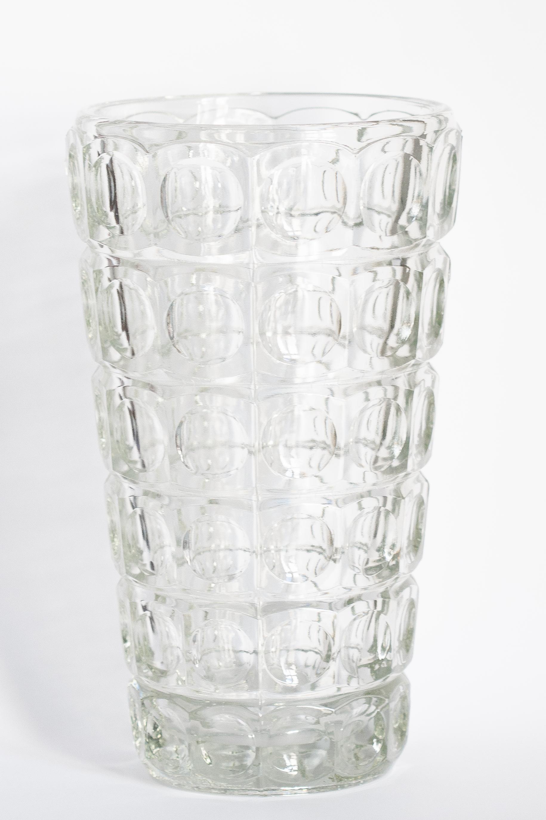 Vaso in vetro artistico trasparente vintage di metà secolo, Italia, anni '60 6