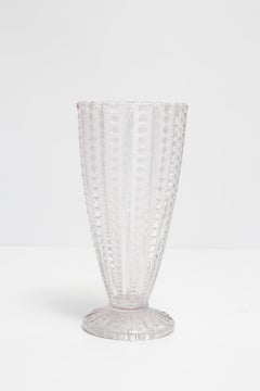 Mid Century Vintage Transparent Art Glass Vase, Italy, 1960s