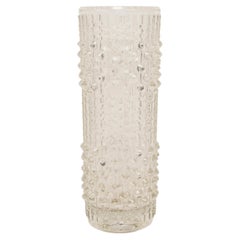 Vase Empoli en cristal transparent mi-siècle, Italie, années 1960