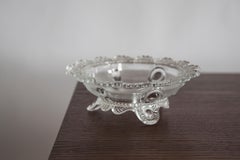 Mid Century Vintage Transparent Glass Sugar, Candy or Fruit Bowl, Italy, 1960s