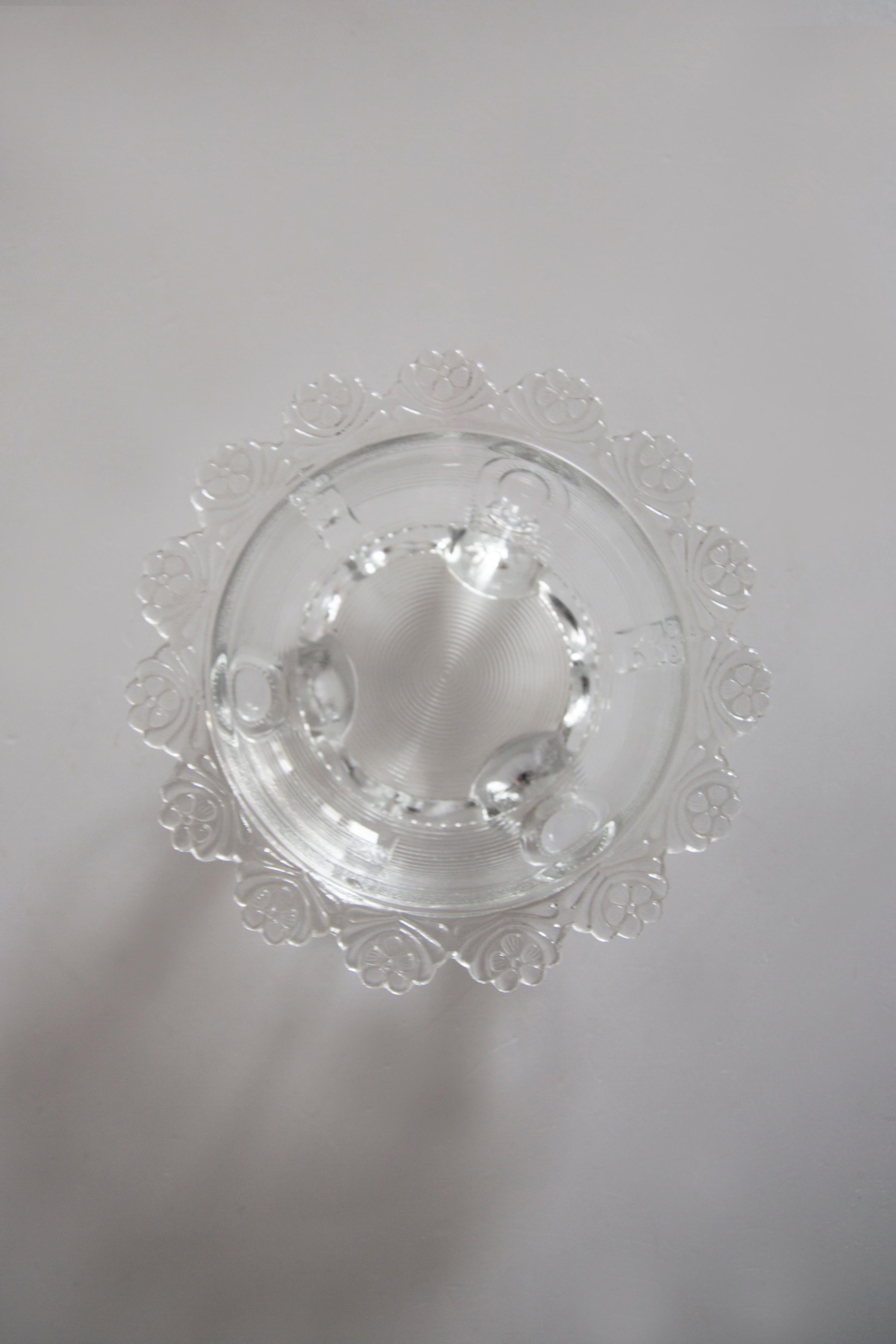 Mid Century Vintage Transparent Glass Sugar, Candy or Fruit Bowl, Italy, 1960s For Sale 2