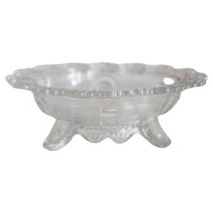 Mid Century Vintage Transparent Glass Sugar, Candy or Fruit Bowl, Italy, 1960s