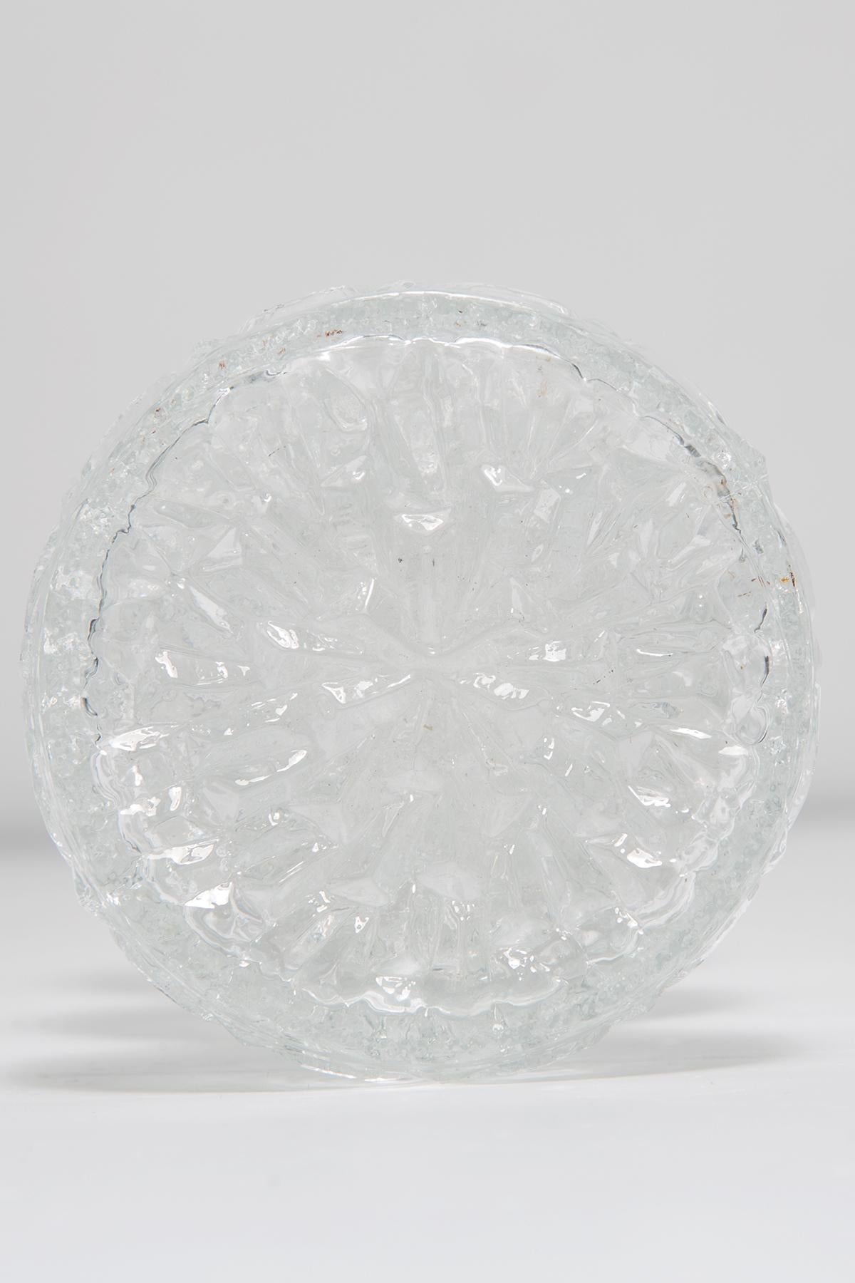 Mid Century Vintage Transparent  Oberglass Vase Rock Crystal, Austria, 1970s For Sale 3