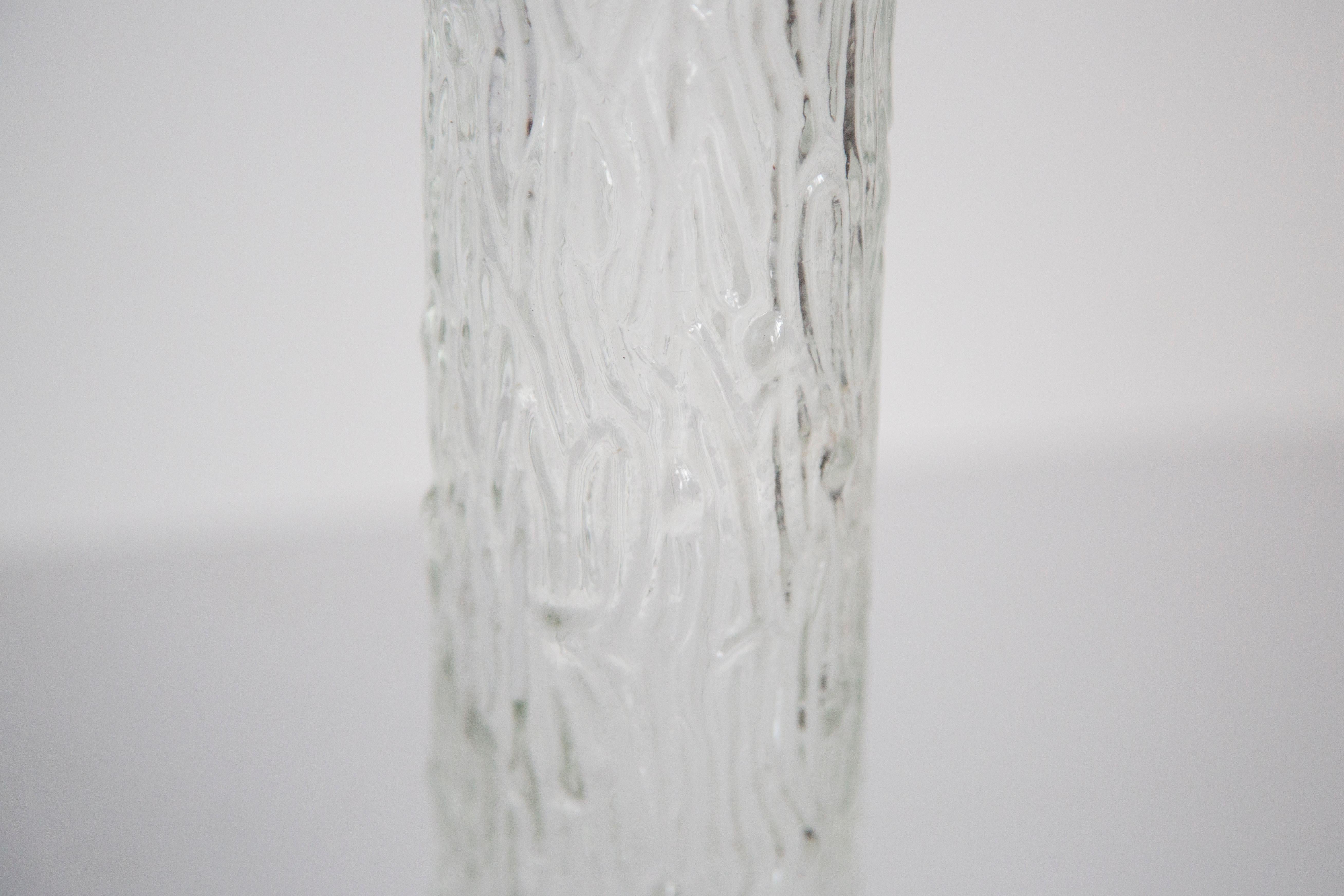 Mid Century Vintage Transparent Oberglass Vase Rock Crystal, Austria, 1970s For Sale 3