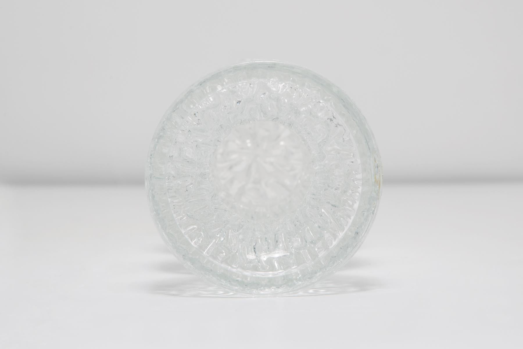 Mid Century Vintage Transparent  Oberglass Vase Rock Crystal, Austria, 1970s For Sale 1