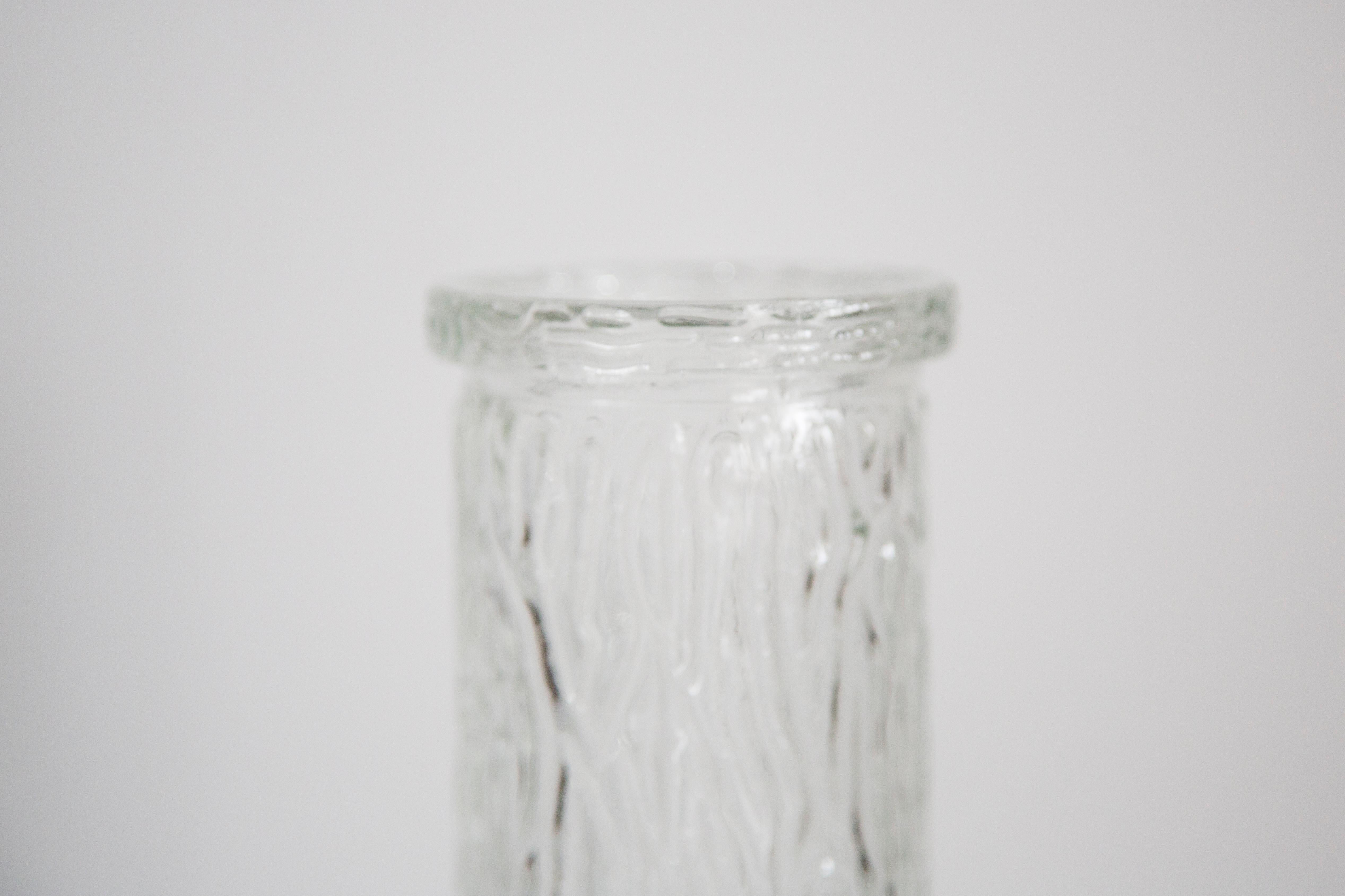 Mid Century Vintage Transparent Oberglass Vase Rock Crystal, Austria, 1970s For Sale 1