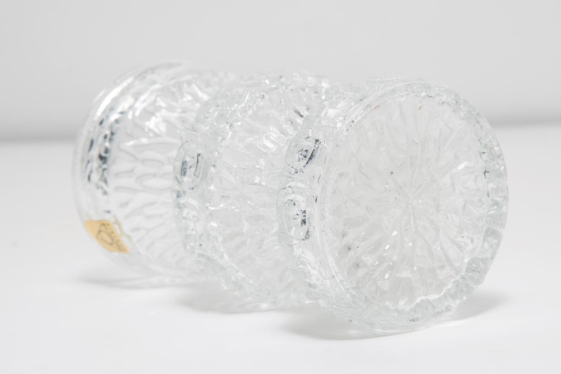 Mid Century Vintage Transparent  Oberglass Vase Rock Crystal, Austria, 1970s For Sale 2