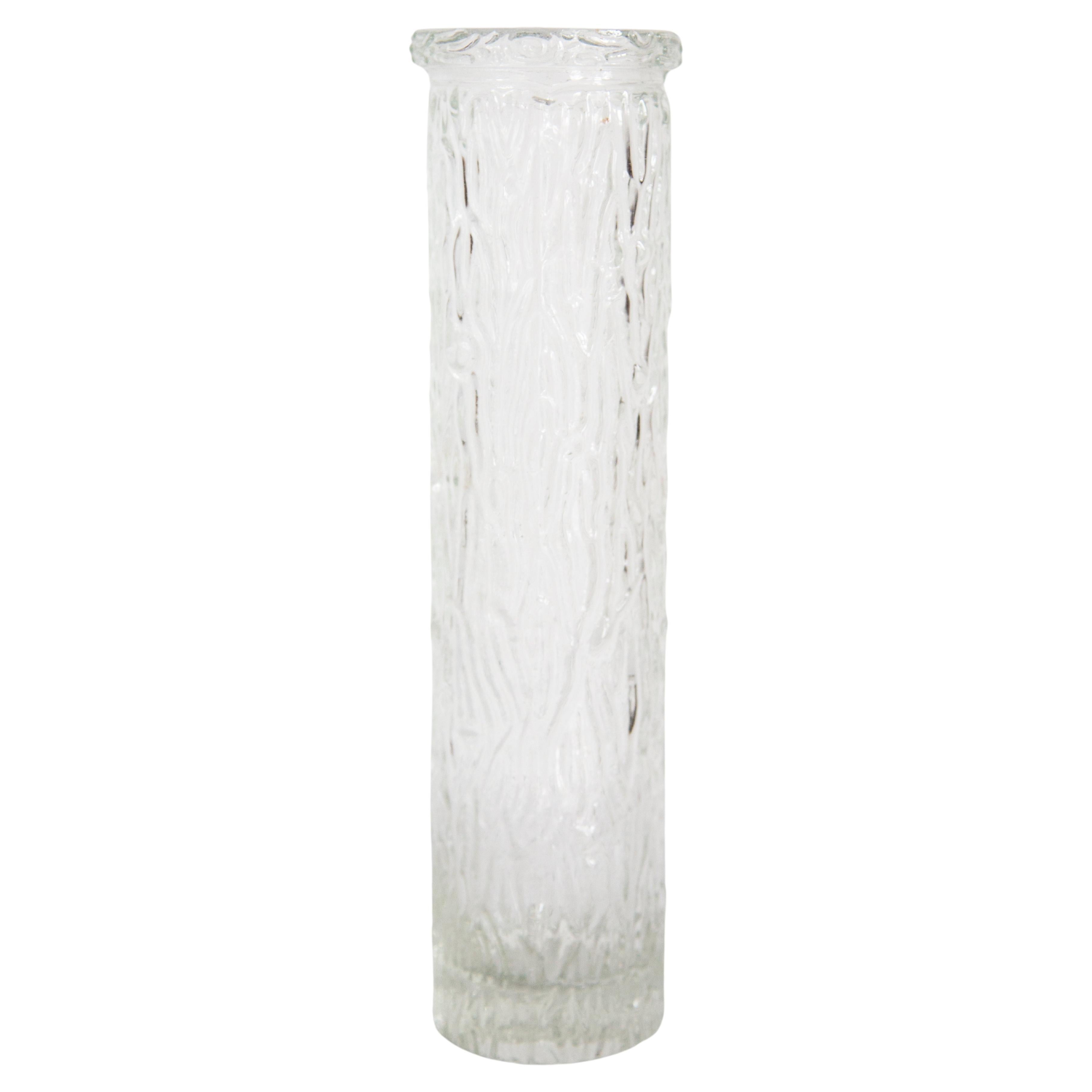 Mid Century Vintage Transparent Oberglass Vase Rock Crystal, Austria, 1970s