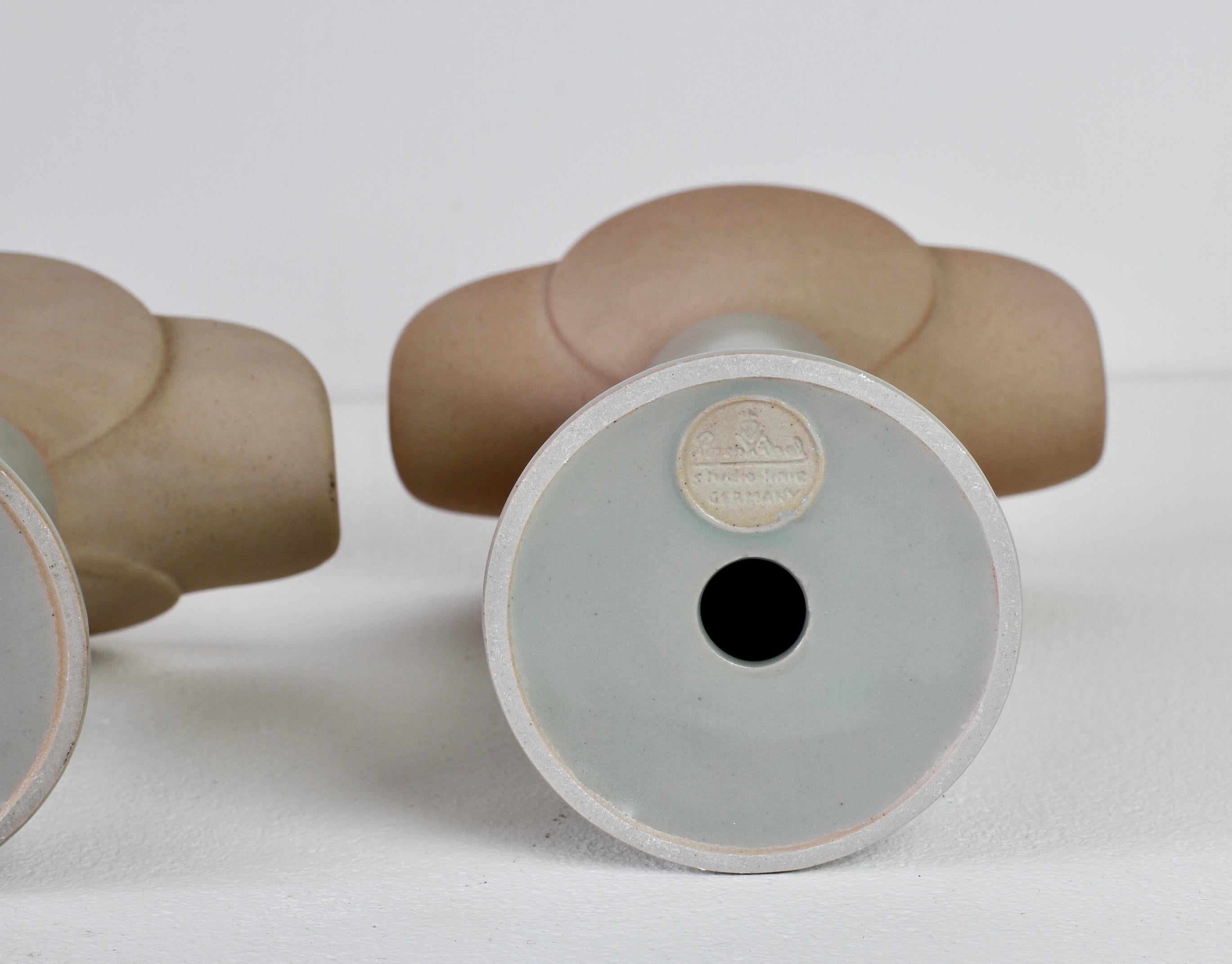Trio de bougeoirs en cramique vintage du milieu du sicle de Lisa Larson pour Rosenthal  en vente 11