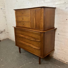 Mid-Century Vintage Walnut Gentleman's Chest by United Furniture