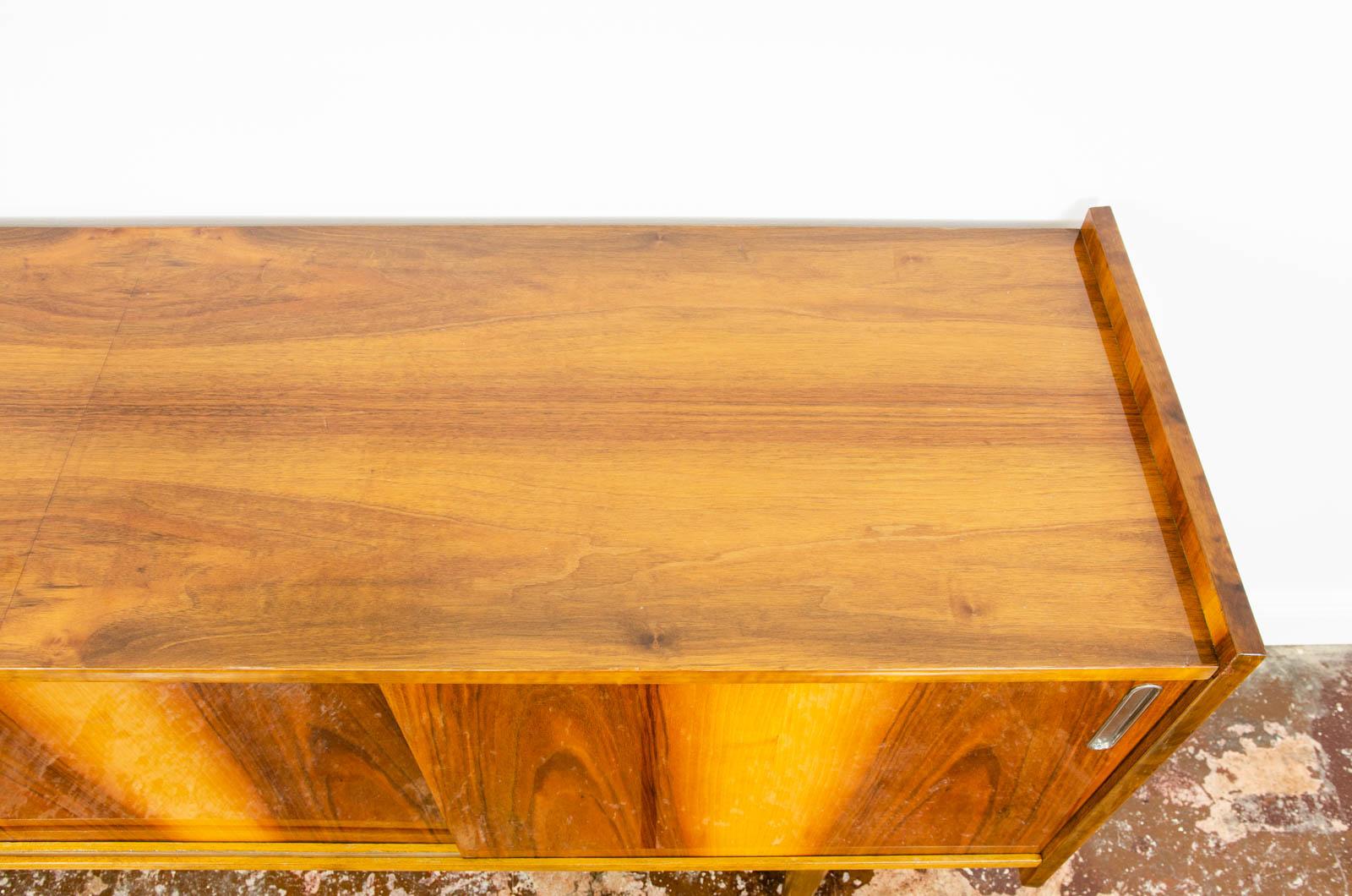 Mid-Century Vintage Walnut High-Gloss Sideboard from Bytomskie Furniture Factory 6