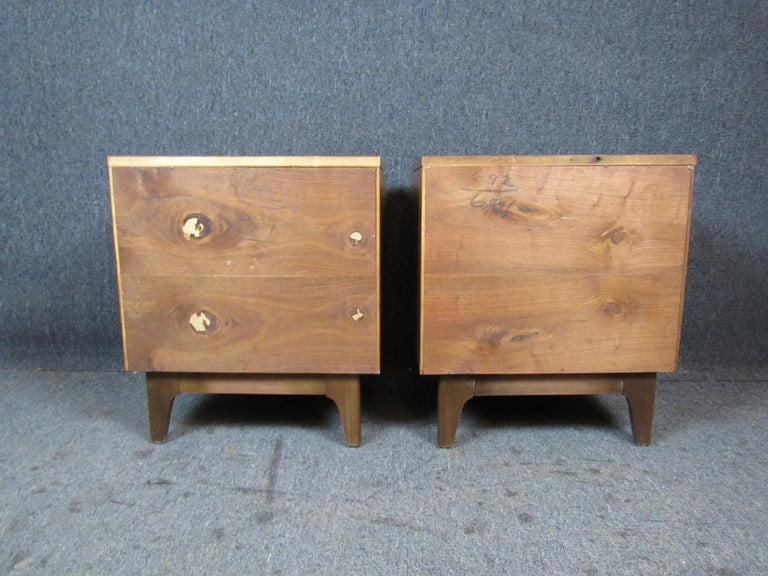 Midcentury Vintage Walnut Night Stands For Sale at 1stDibs