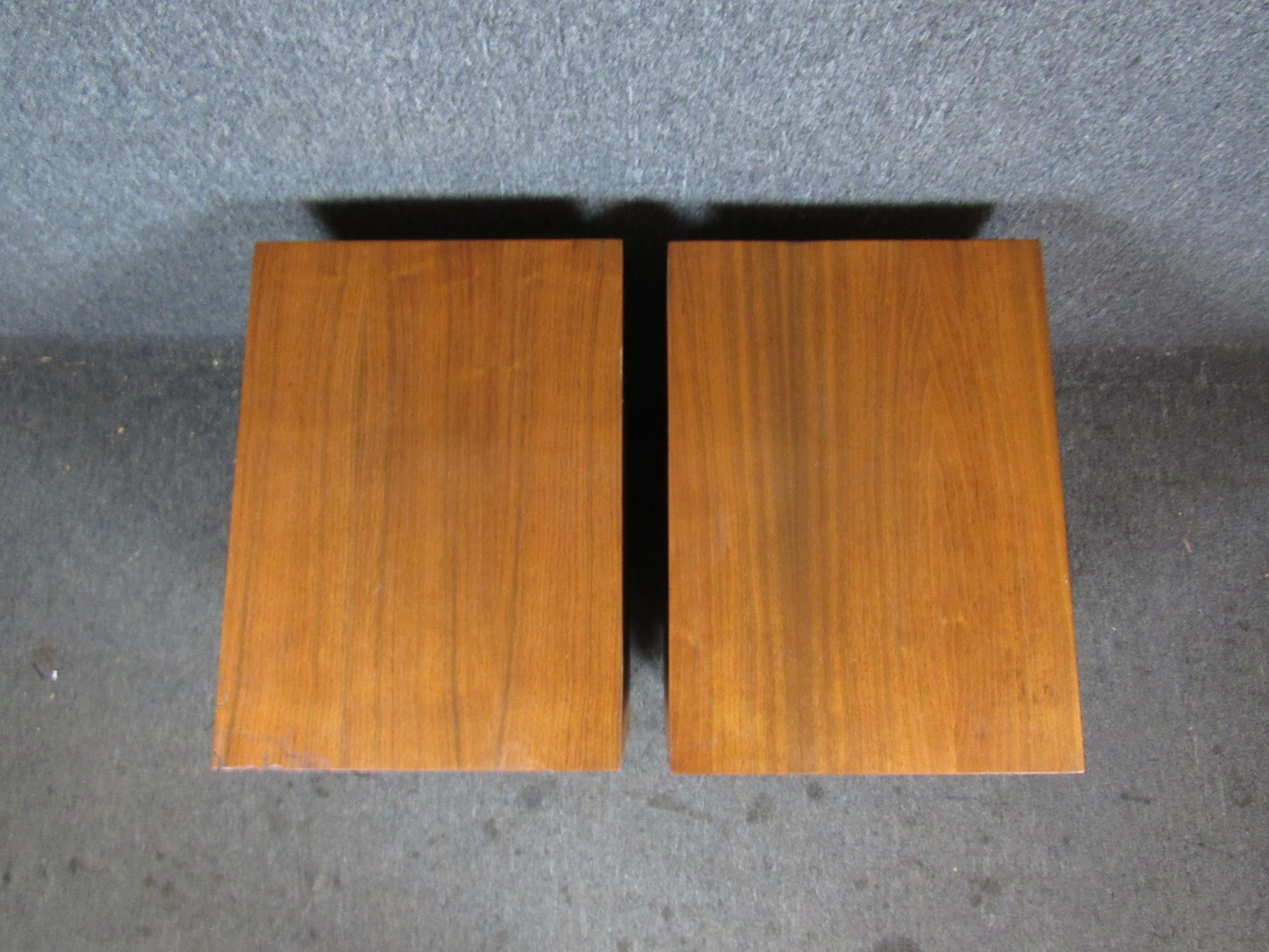 20th Century Midcentury Vintage Walnut Night Stands For Sale