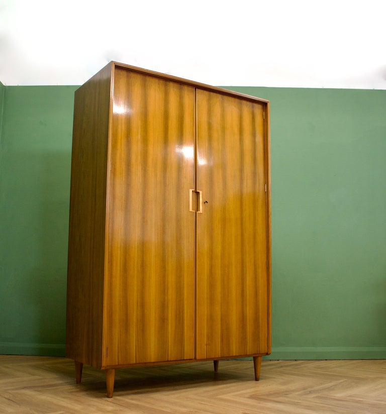 Midcentury Vintage Walnut Wardrobe from Bath Makers London