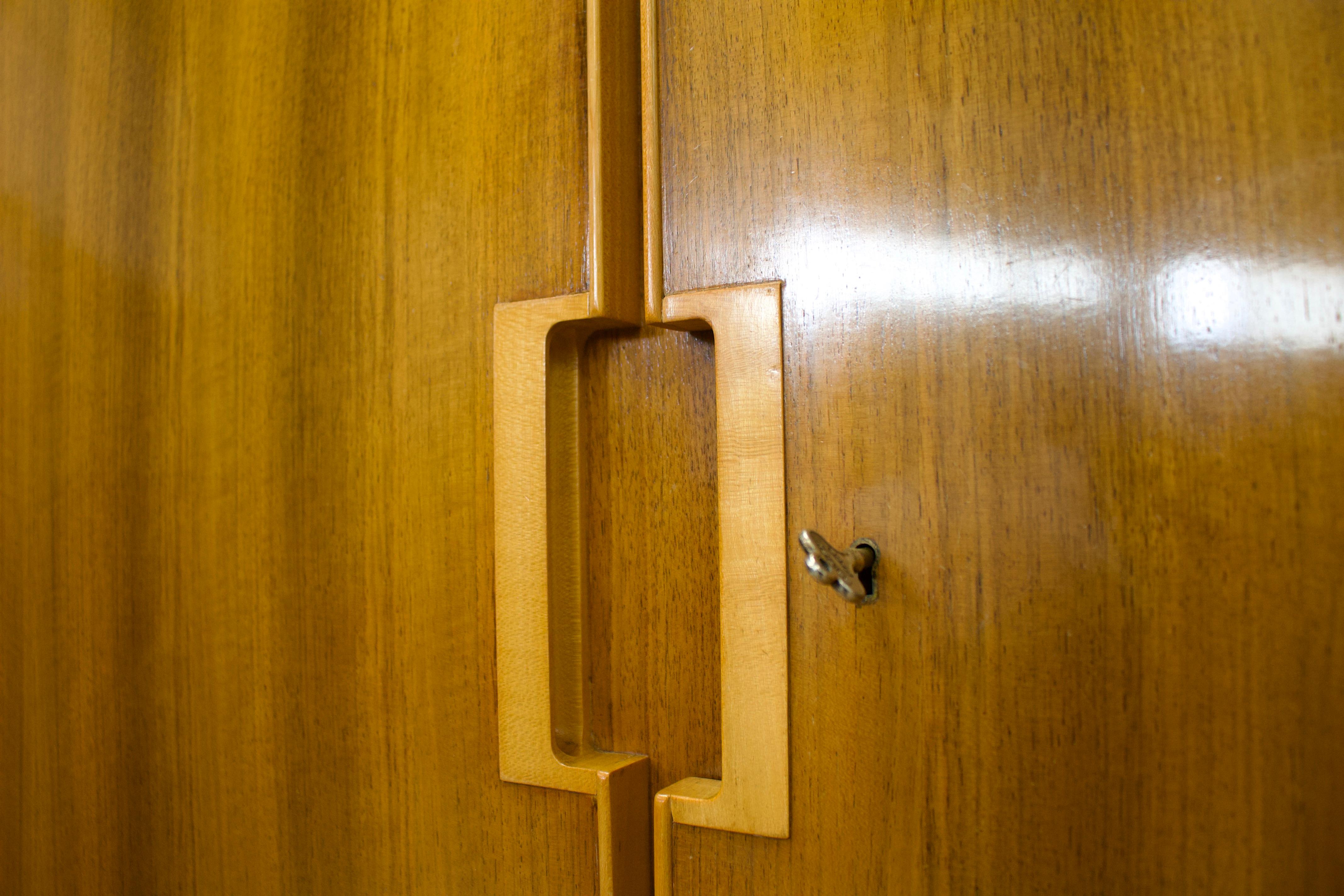 Veneer Midcentury Vintage Walnut Wardrobe from Bath Cabinet Makers London, 1960s