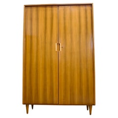 Midcentury Vintage Walnut Wardrobe from Bath Cabinet Makers London, 1960s