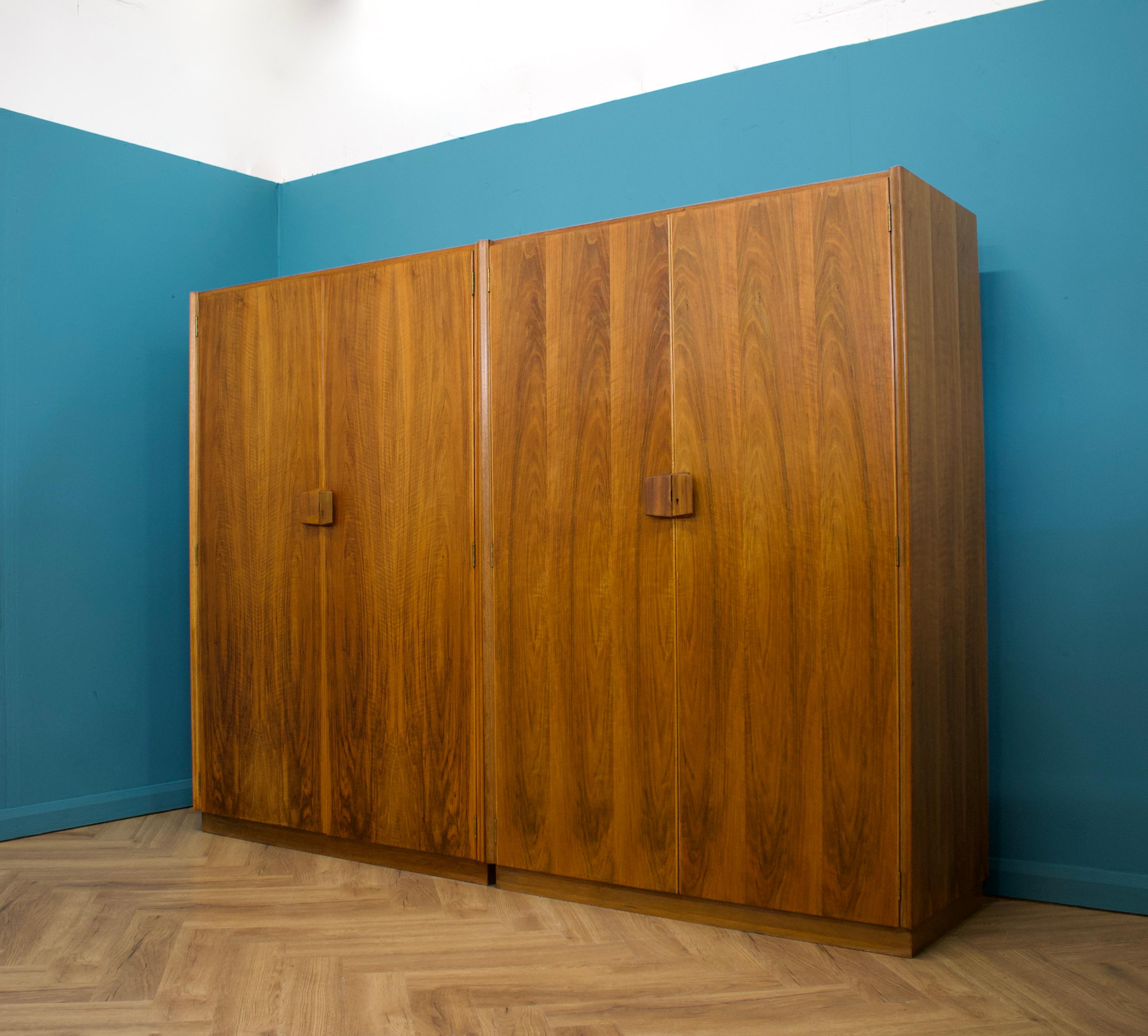 Mid-Century Modern Mid Century Vintage Walnut Wardrobe from Gordon Russell, 1960s For Sale