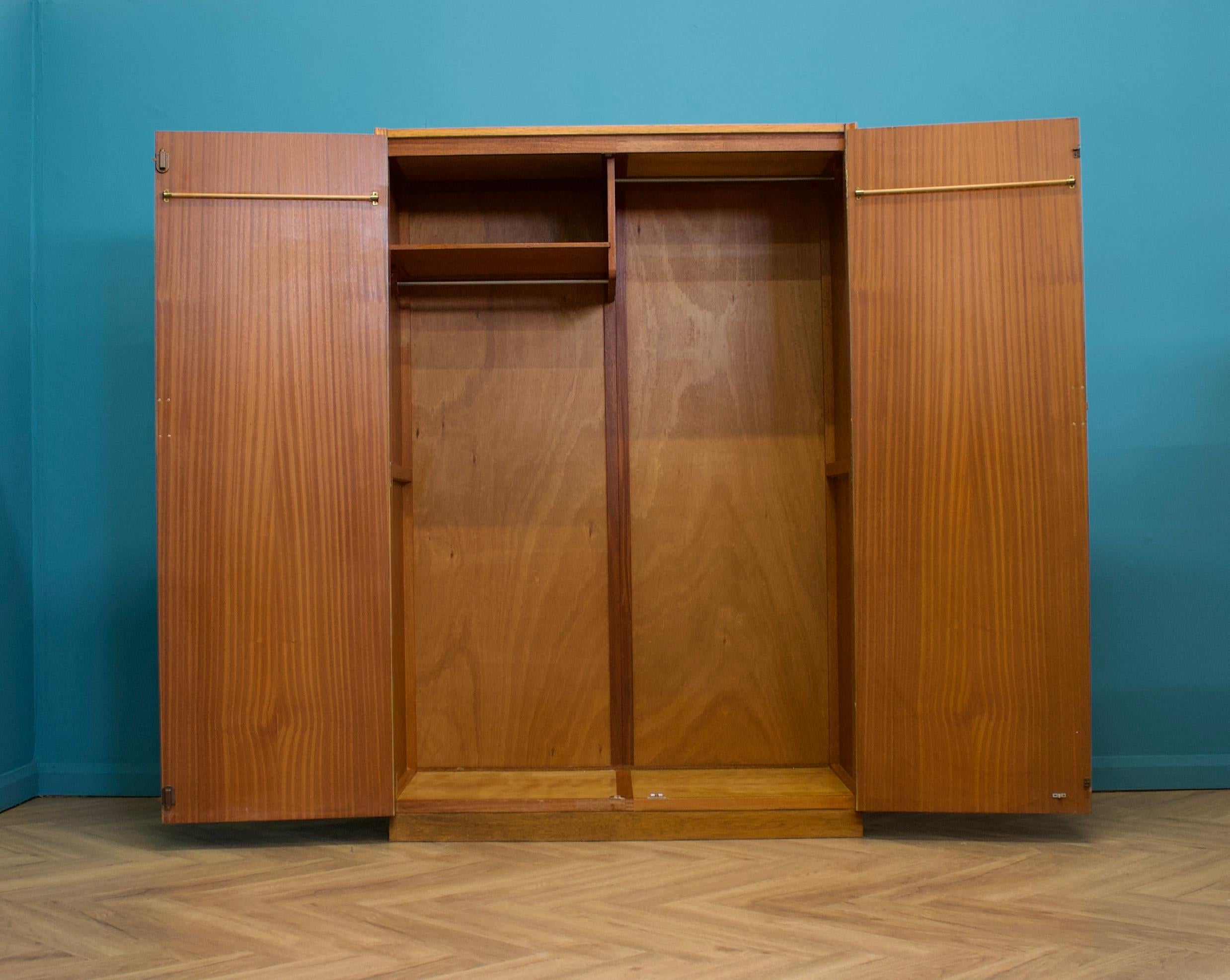 20th Century Mid Century Vintage Walnut Wardrobe from Gordon Russell, 1960s For Sale