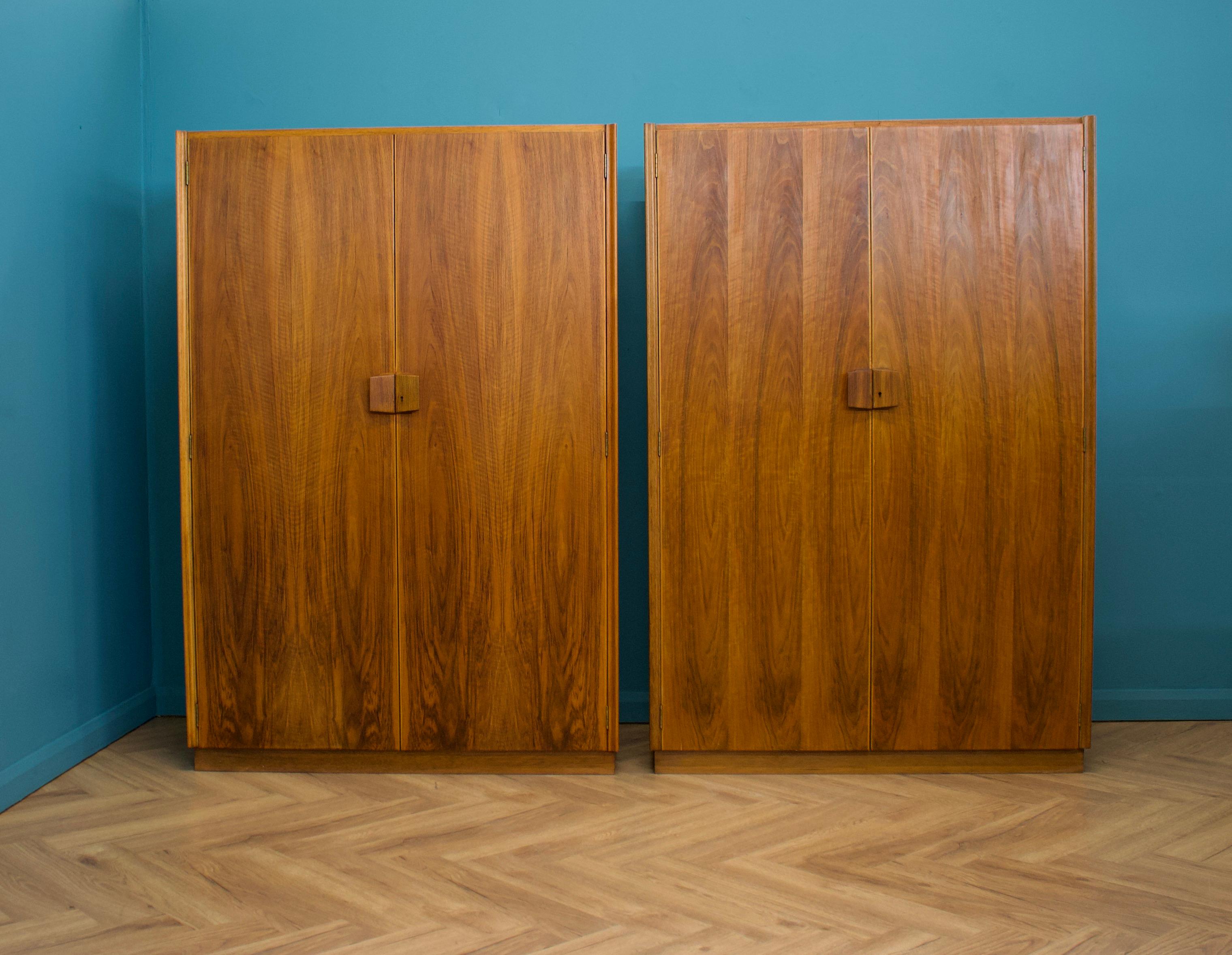 Mid Century Vintage Walnut Wardrobe from Gordon Russell, 1960s For Sale 2