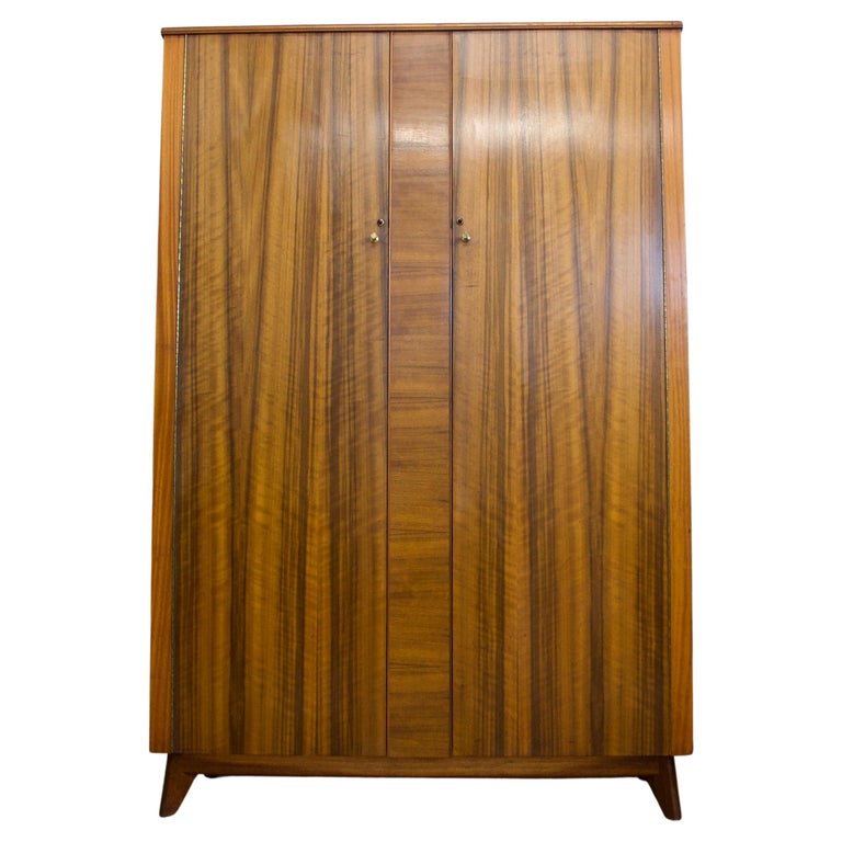 Mid Century Vintage Walnut Wardrobe from Morris of Glasgow, 1960s For Sale at 1stDibs