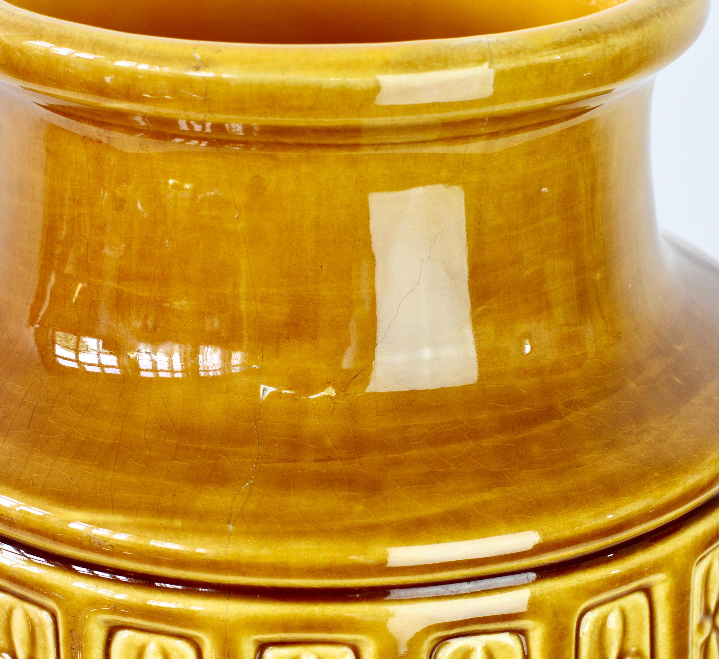 Mid-Century Vintage West German Pottery Amber Vase by Bay Keramik, circa 1970 For Sale 7