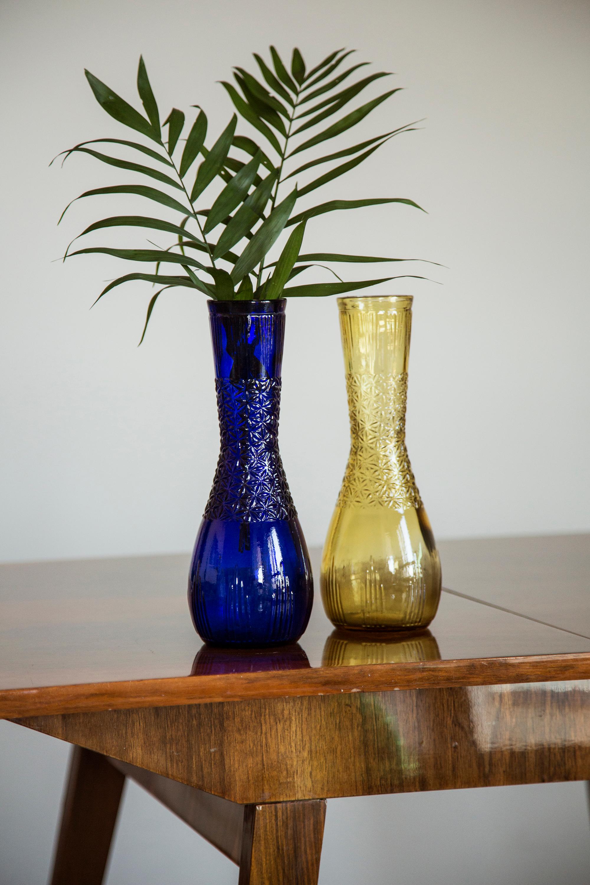 Mid-Century Modern Midcentury Vintage Yellow Medium Glass Vase, Europe, 1960s For Sale