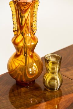 Midcentury Vintage Yellow Small Vase, Europe, 1960s