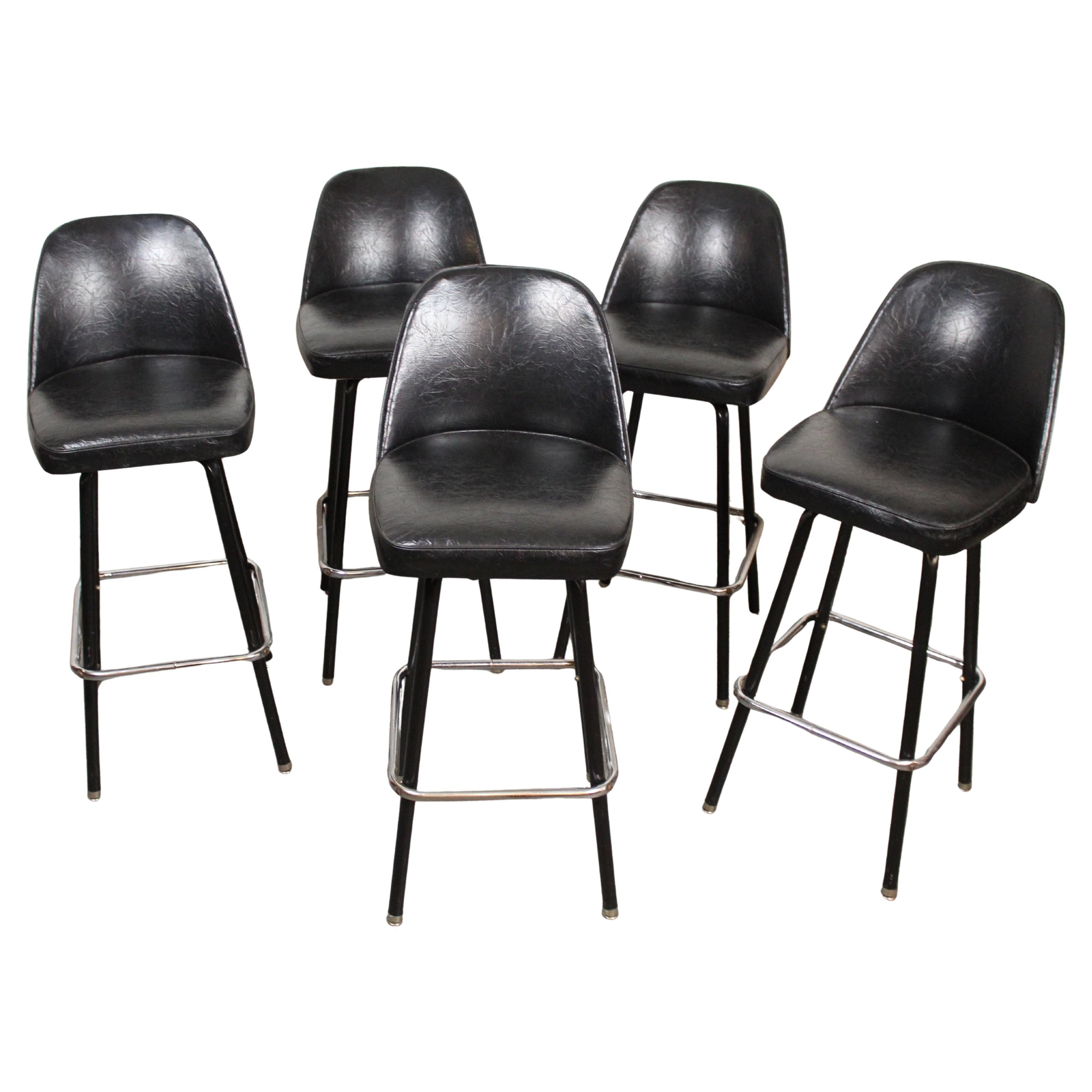 Mid-Century Vinyl Stool (single)