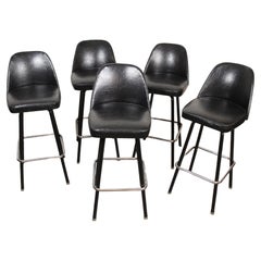 Mid-Century Vinyl Stool (single)