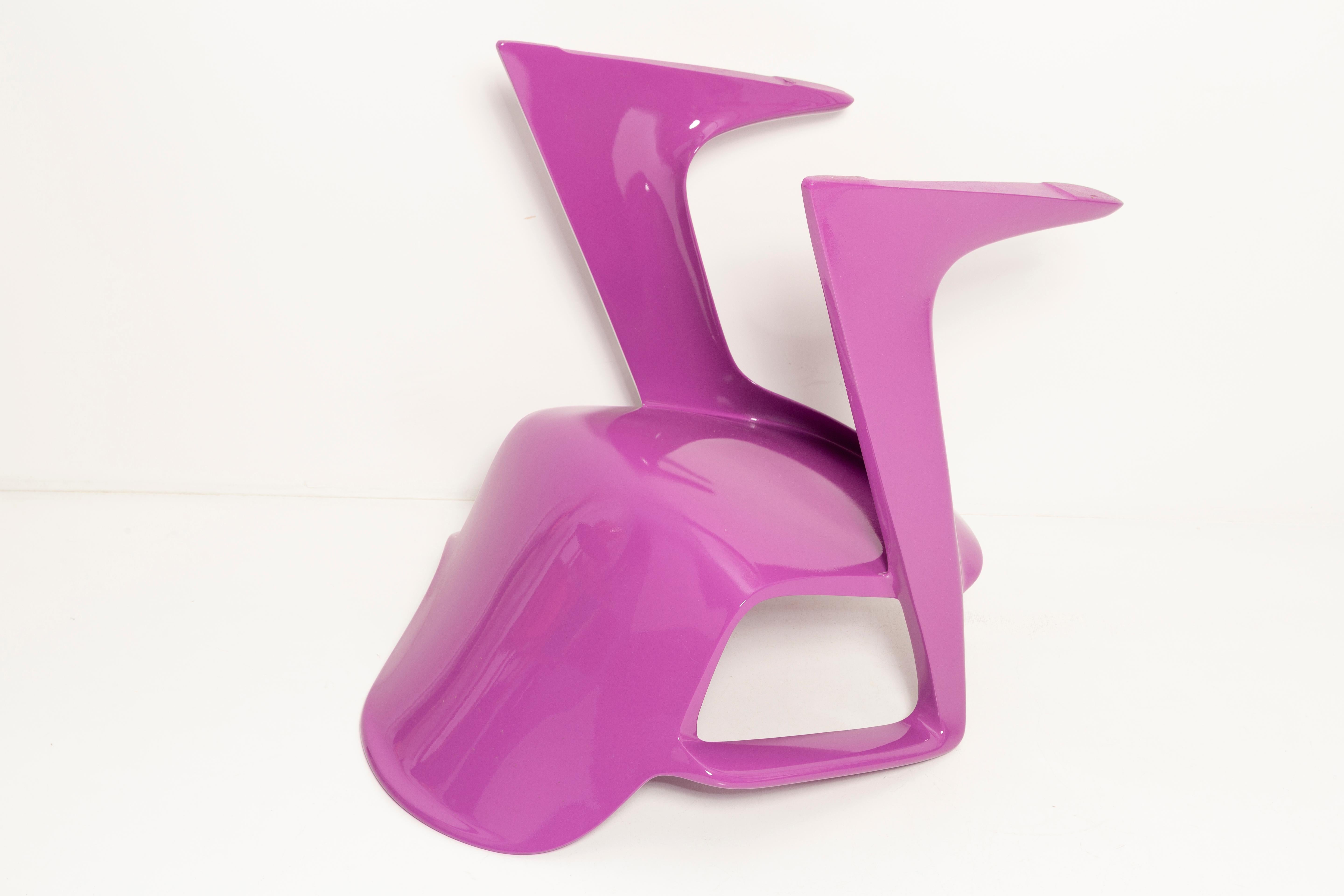 Mid-Century Violet Purple Kangaroo Chair Designed by Ernst Moeckl, Germany, 1968 For Sale 4