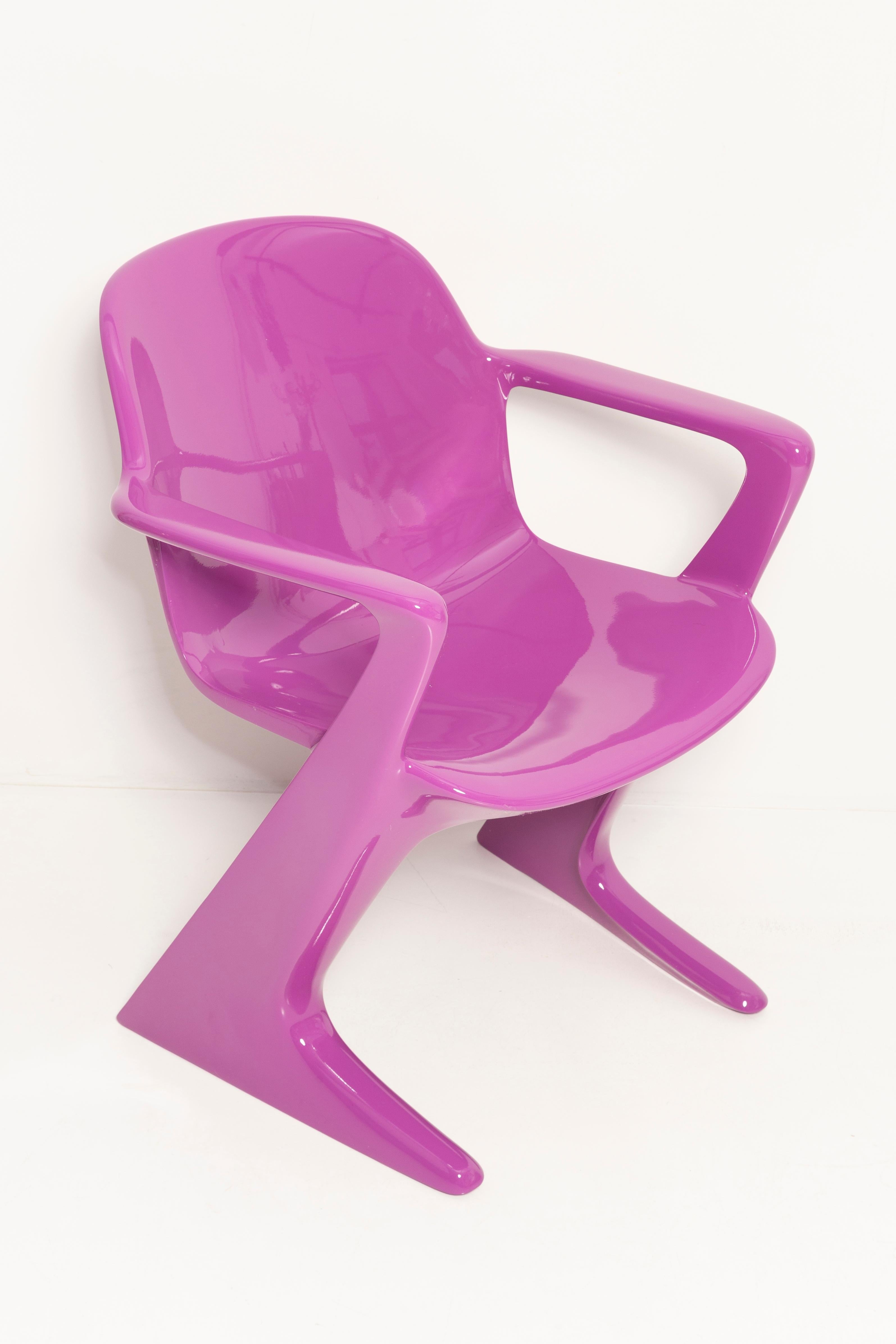 Mid-Century Modern Mid-Century Violet Purple Kangaroo Chair Designed by Ernst Moeckl, Germany, 1968 For Sale