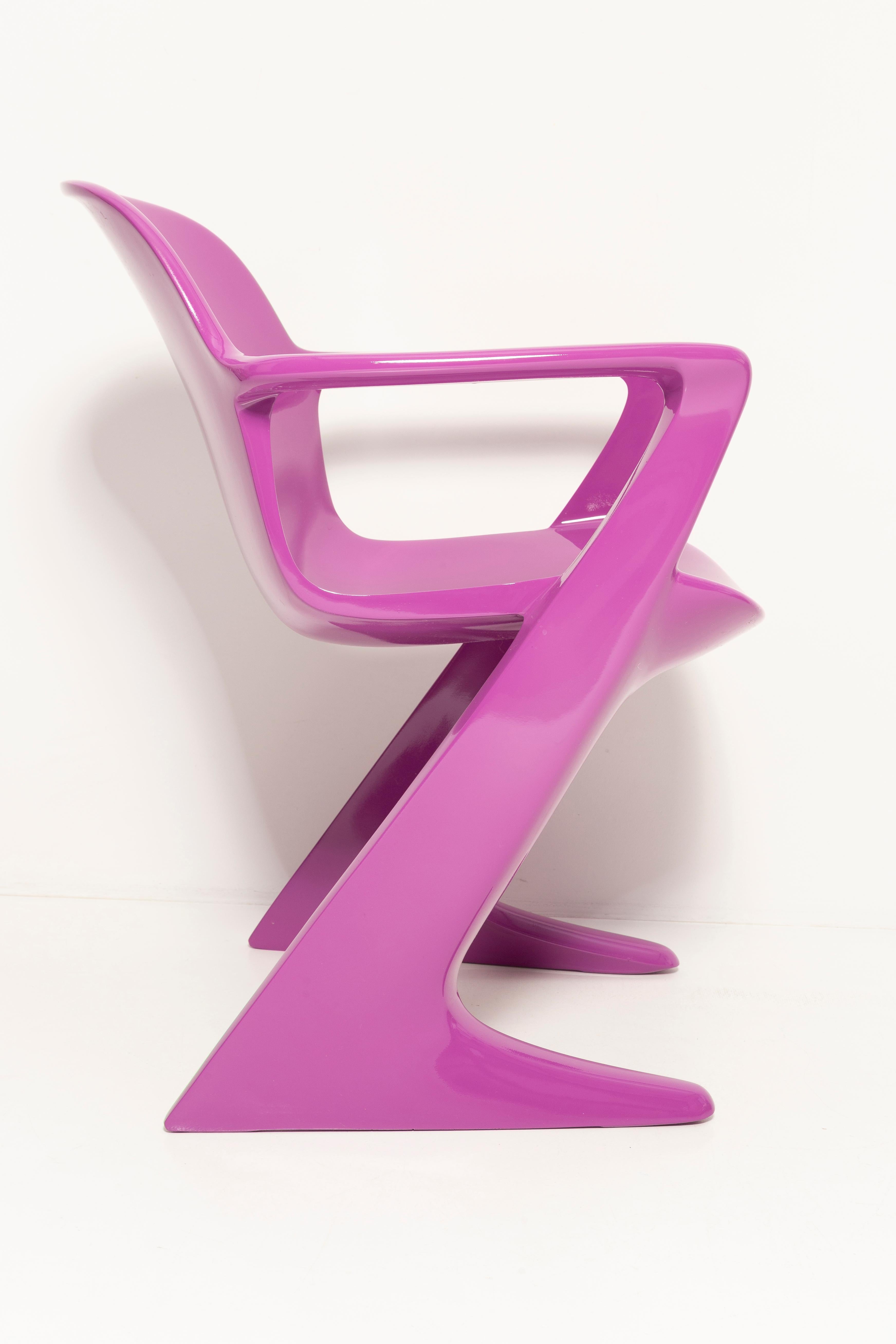20th Century Mid-Century Violet Purple Kangaroo Chair Designed by Ernst Moeckl, Germany, 1968 For Sale